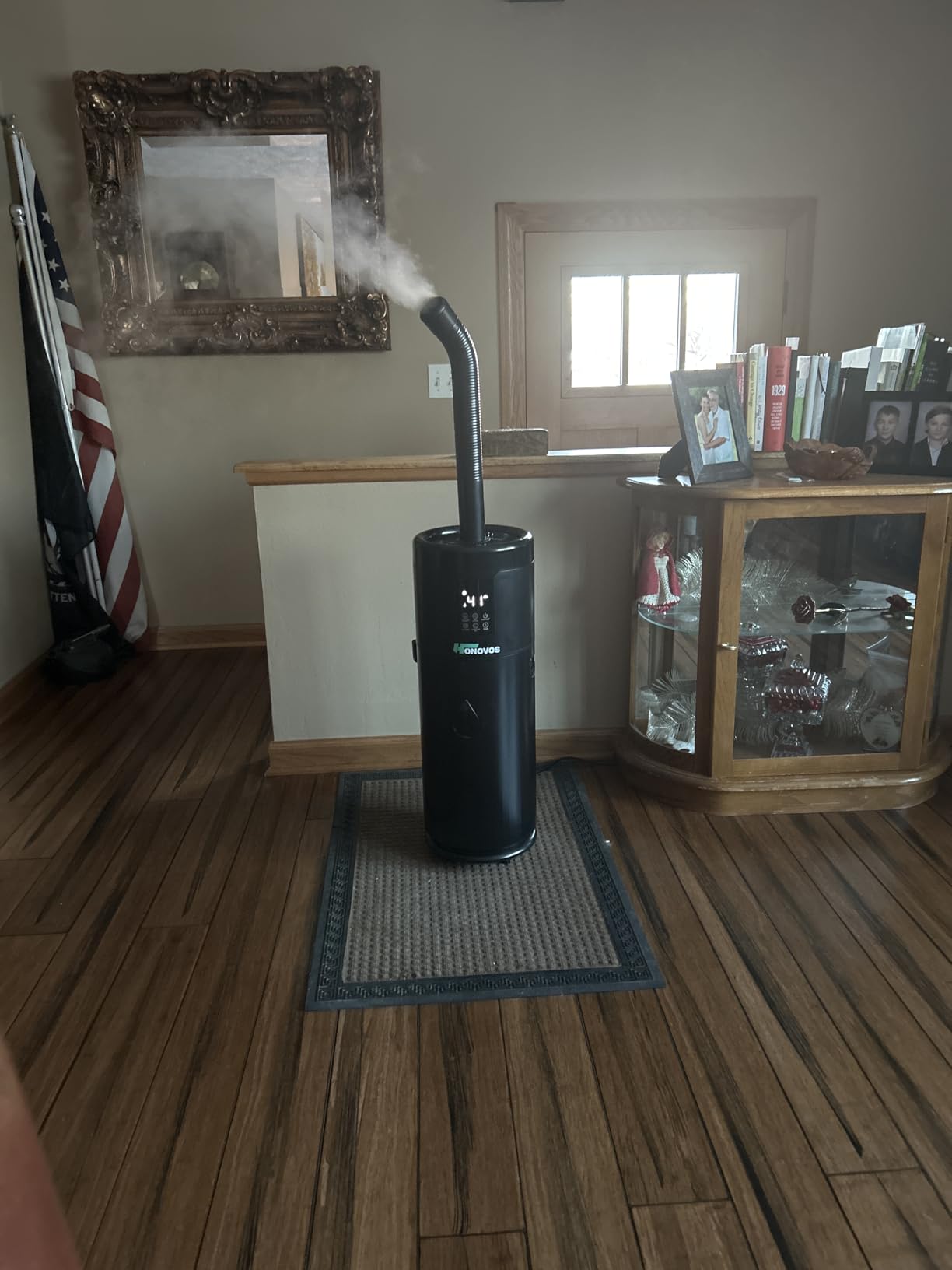 Humidifiers for Large Room Home Bedroom 2000 sq.ft. 17L/4.5Gal Large Humidifier with Extension Tube & 4 Speed Mist,Top Fill Wholehouse Humidifier with 360°Nozzle for Plant Commercial Greenhouse(Black) customer photo 1
