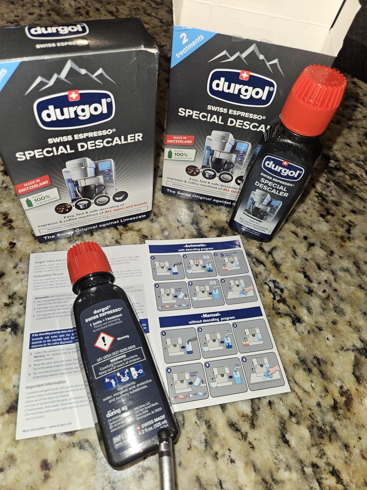 Durgol Swiss Espresso, Descaler and Decalcifier for All Brands of Espresso Machines and Coffee Makers, 4.2 Fluid Ounces (Pack of 2) customer photo 1