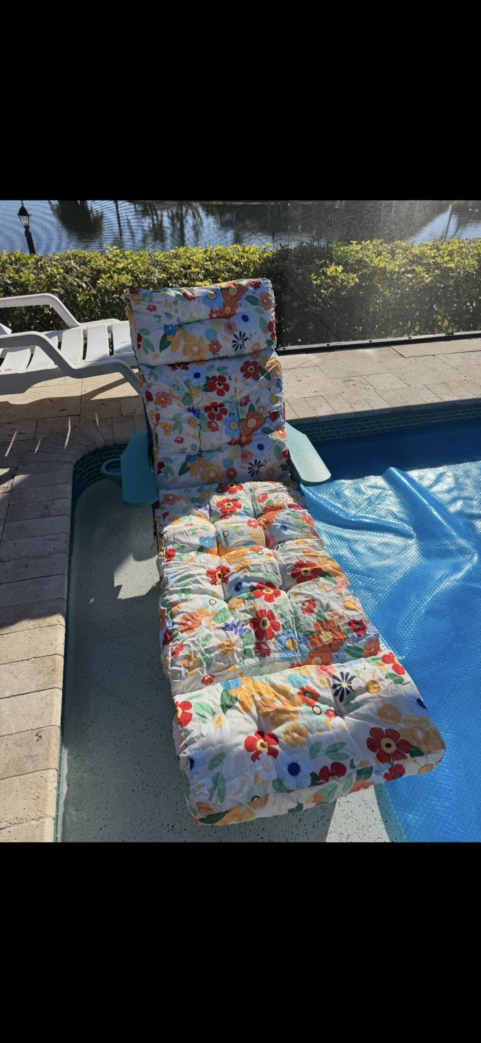 Ciokea Lounge Chair Outdoor, Oversized Chaise Lounge Chair with 5 Positions, HDPE, Patio Lounge Chair with Wheels & Cup Holder for Pool, Deck, Poolside, Teak customer photo 1