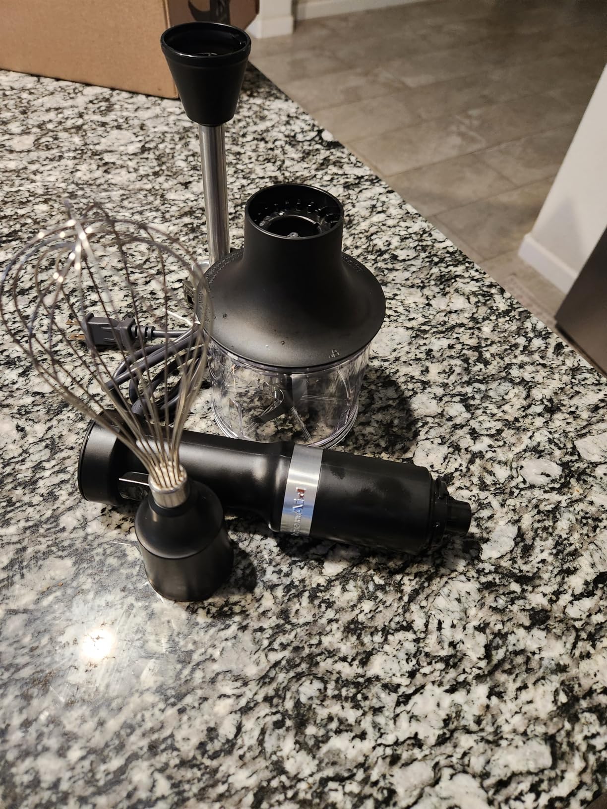 KitchenAid Variable Speed Corded Hand Blender with Accessories, Black Matte, KHBV83BM customer photo 1