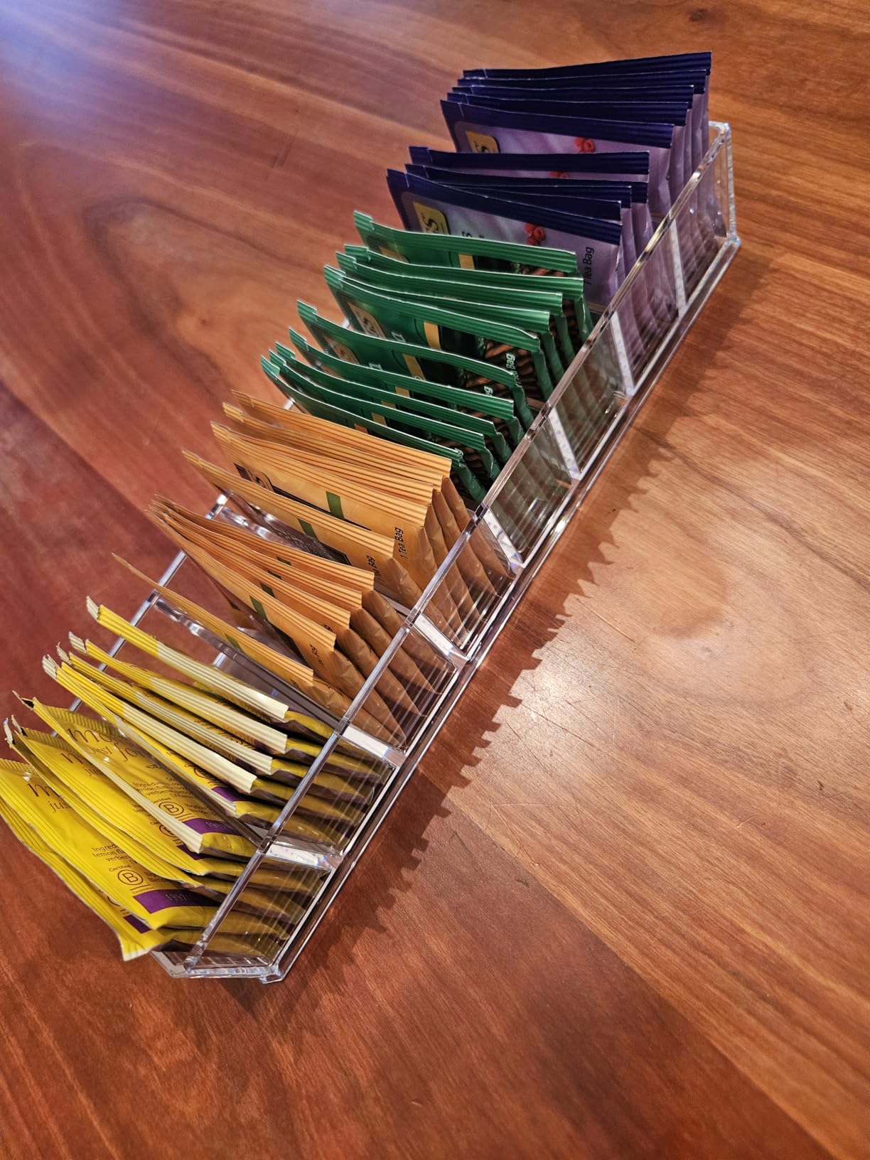 Tasybox Tea Bag Organizer, Clear Acrylic Tea Bag Holder, Tea Packet Storage for Drawer, Pantry, Kitchen customer photo 1