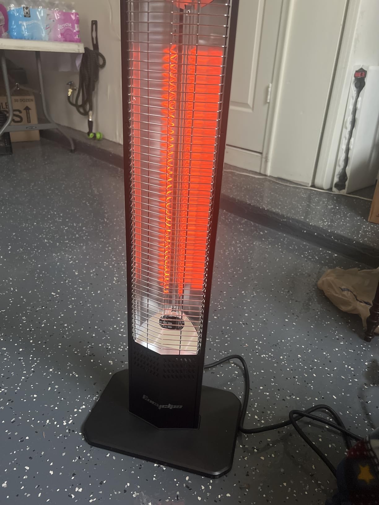 Patio Heater for Outdoor Use, 1500W Infrared, 36 in Portable Tower Heater, 3 Levels, IPX5 Waterproof, Tip-Over & Overheat Protection for Garage, Indoor, Large Room, Backyard, Home customer photo 1