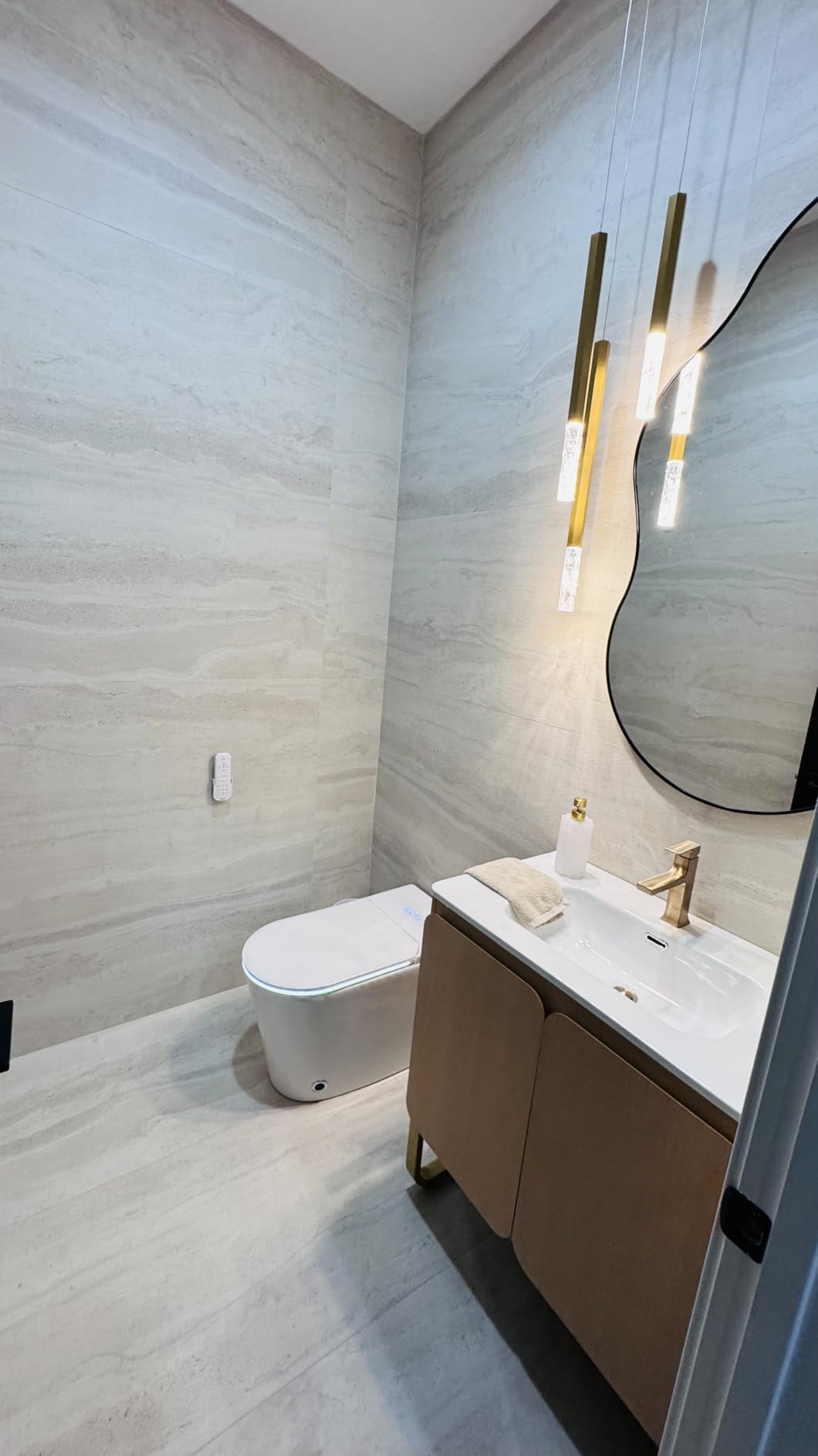 Smart Toilet with Bidet Built Warm Water Sprayer and Dryer, Foot Sensor Operation,Heated Seat toilet with LED Display for Bathroom customer photo 2