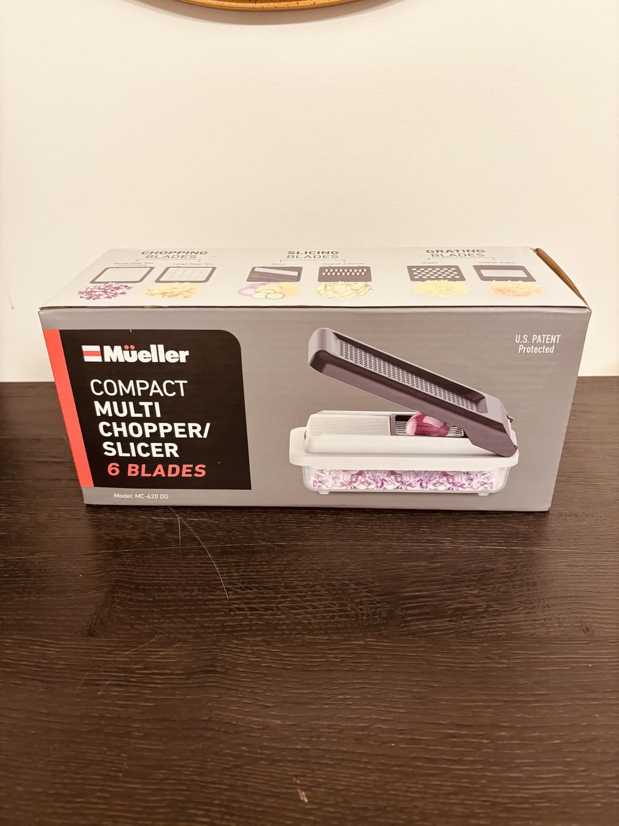 Mueller Vegetable Chopper Mandoline Slicer, Food Veggie Chopper, Cheese Grater, Onion Vegetable Cutter with Container, Dicer, Kitchen Gadgets & Essentials, White Sand/Grey customer photo 2