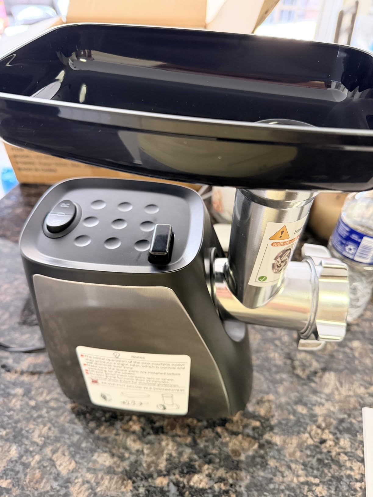AAOBOSI Meat Grinder, 4-In-1 Meat Grinder Electric [2800W Max] with 3 Slice, Shred Blades,2 Blades,3 Plates,Sausage Stuffer,Kubbe Kit, for Home Kitchen Use, Stainless Steel customer photo 1