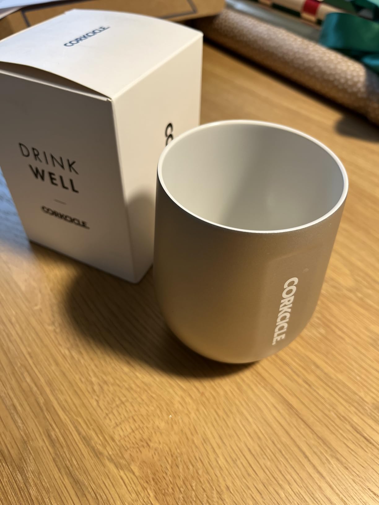 Corkcicle Stemless Wine Tumbler - Keeps Drinks Cold for 6 Hours - Triple-Insulated Stainless Steel - Non-Slip Base - 12 oz customer photo 2