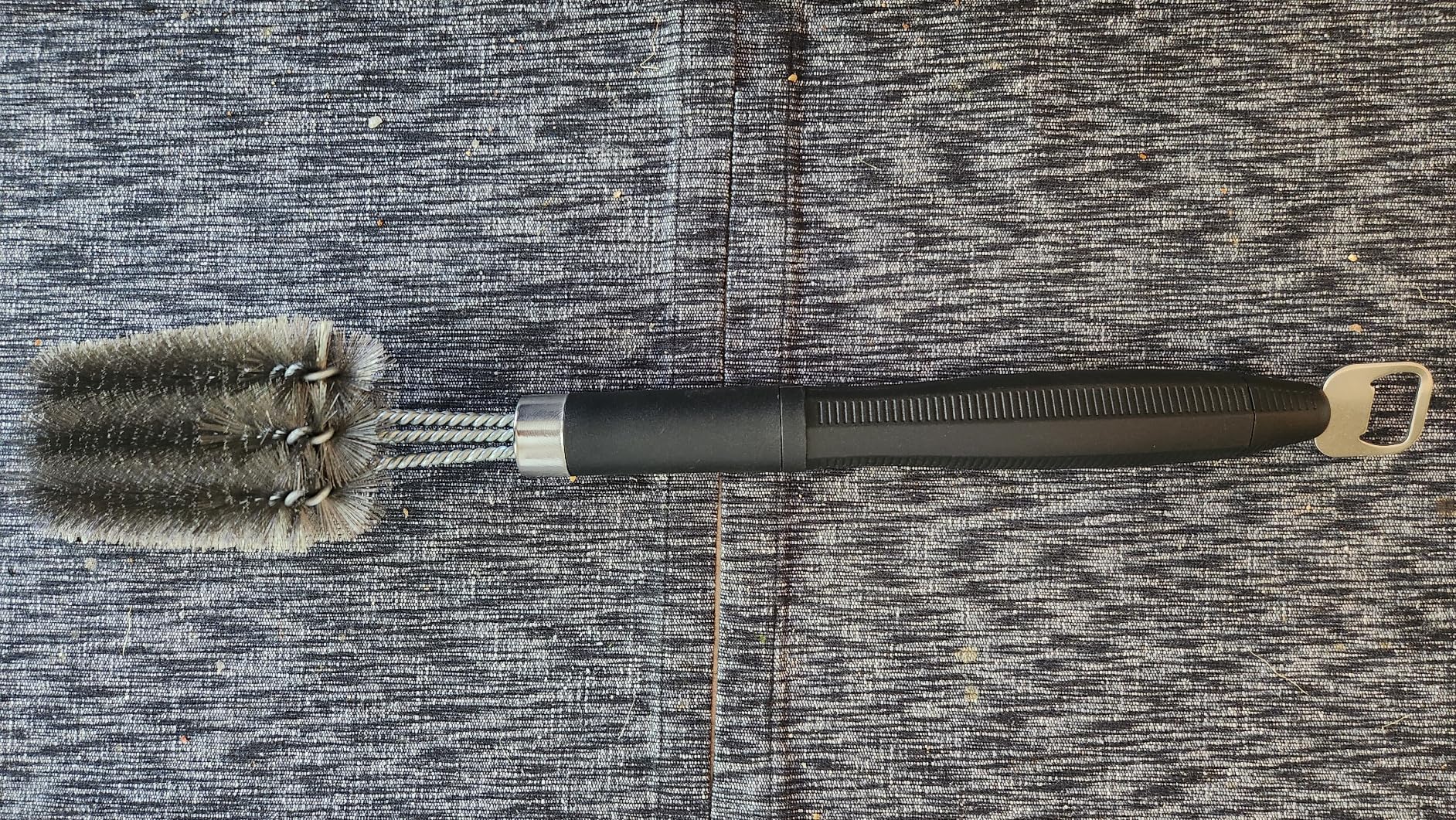 Grill Brush and Scraper-18 Adjustable Handle Safe BBQ Grill Brush for Outdoor Grill-Deep BBQ Cleaning Brush with Bottle Opener Extra Strong Grill Cleaner Accessories for Gas/Charcoal Grilling Grates customer photo 2