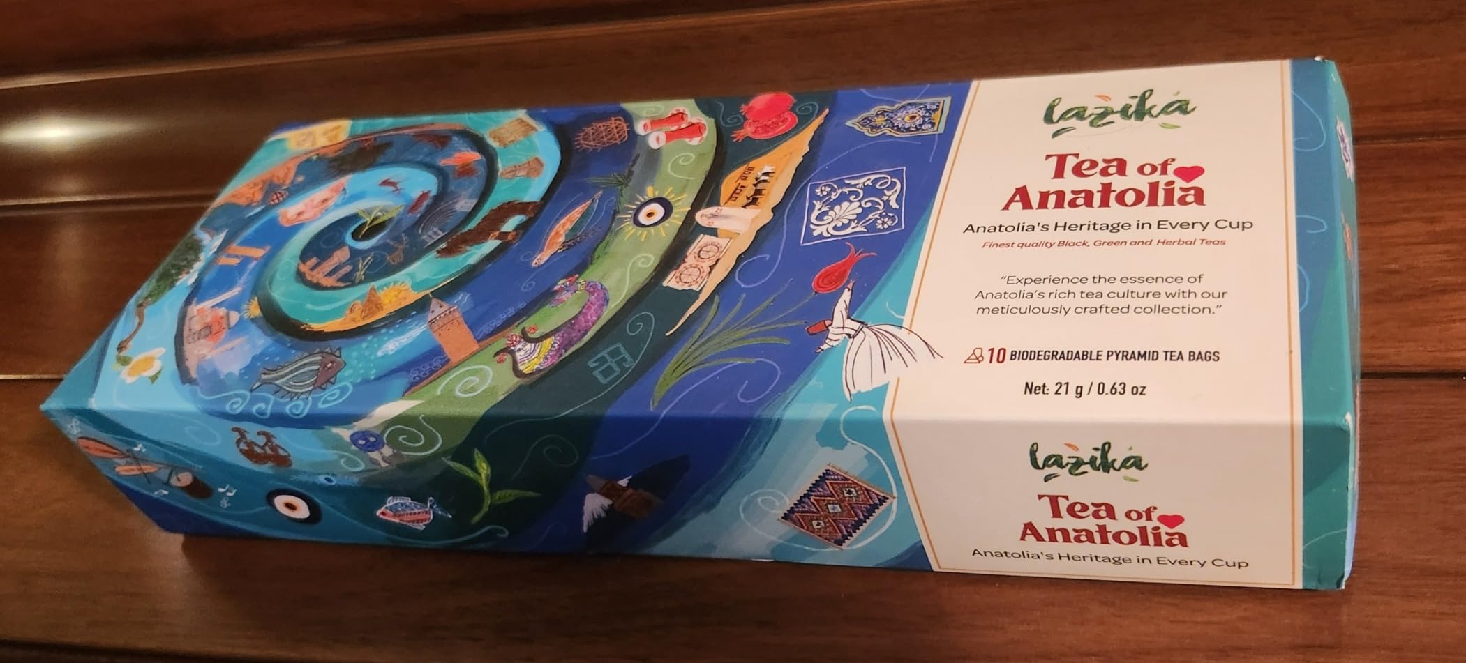 Lazika Tea Sampler with Lovely Presentation Box, 10 Counts, 2 of Each Blend Individually Wrapped, Black, Green and Herbal Tea Variety Gift Set customer photo 1