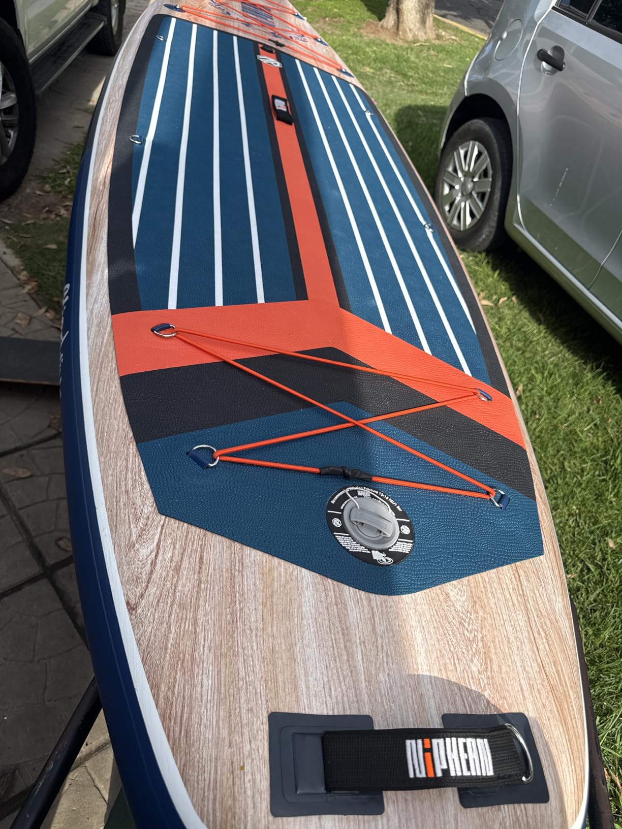 Niphean (Extra Large) Inflatable Paddle Board, SUP for 2+1 People/Family 500lbs Capacity Stand Up Paddle Board with SUP Accessories, StabilTrac Fin Non-Slip Paddleboard for Adults customer photo 1