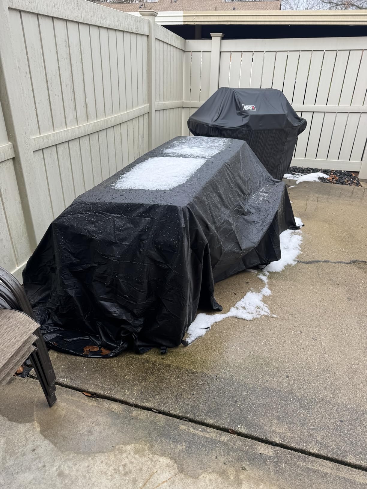 BALEINE Patio Furniture Covers, Outdoor Furniture Covers Waterproof, Heavy Duty Oxford Patio Table Cover for Outdoor Table, Chair, Sofa, Desk (Black, 108
