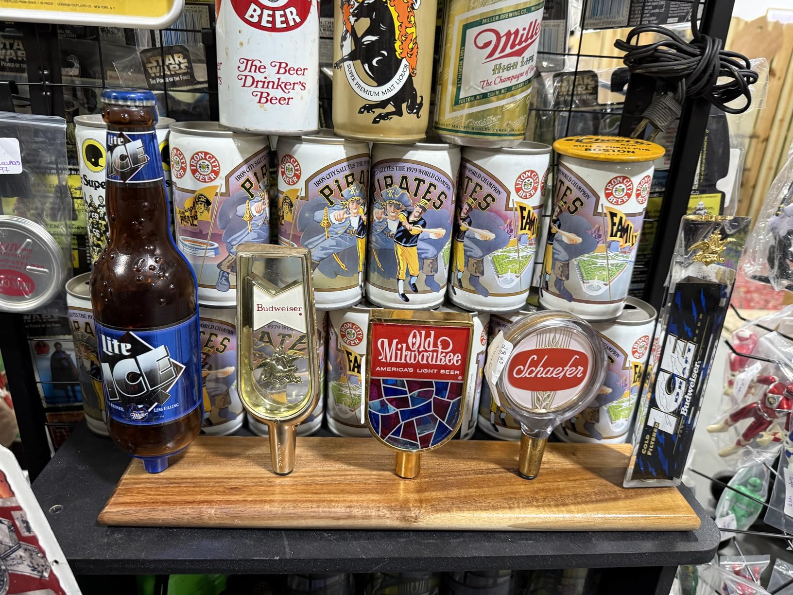 YeeBeny Beer Tap Handle Display, Beer Tap Handle Display Wall Mount for Beer, Whiskey Wine, Boston Wine Bottle Display, Beer Tap Handle Holder with 5 Beer Tap(Only Holder) customer photo 2