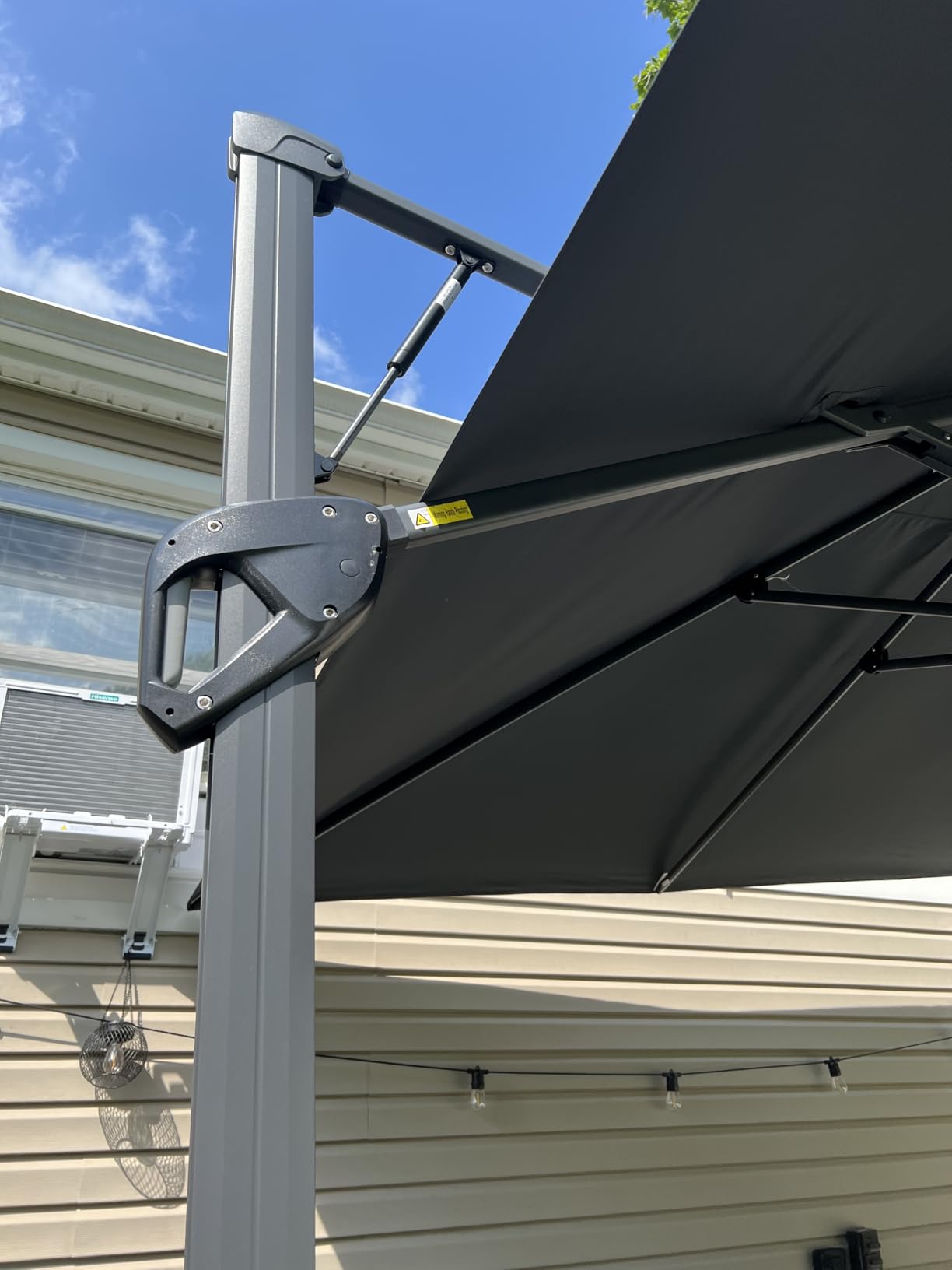 Sophia & William 12ft Cantilever Patio Umbrella with Base, Large Rectangular Umbrellas with 360-degree Rotation, Aluminum Pole for Garden Pool Backyard, Grey customer photo 1