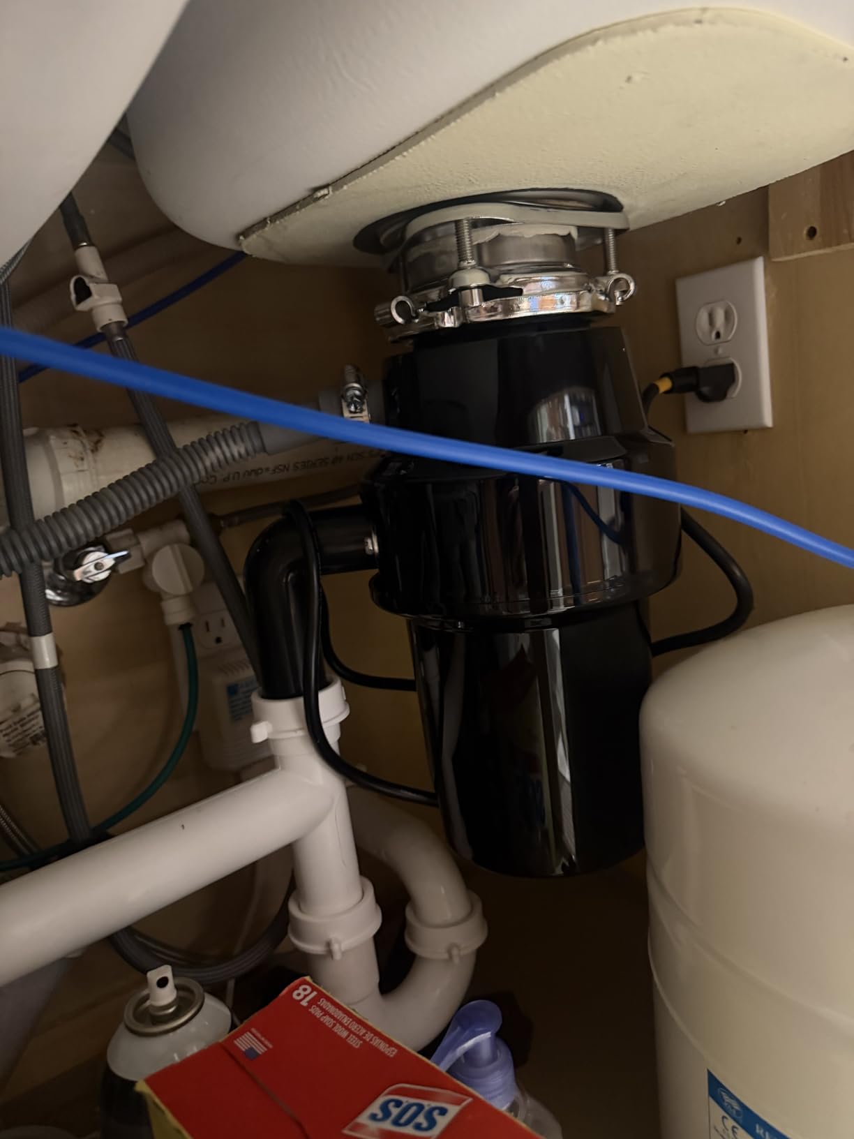 DC Garbage Disposal 3/4 HP Quiet (60dB) with Cord & Dishwasher Hookup for Kitchen Sink Food Waste, 6-Stage Grinding, 3-Bolt, 110V 60Hz, 2700RPM, Continuous Feed, Titanium Stainless Steel customer photo 1