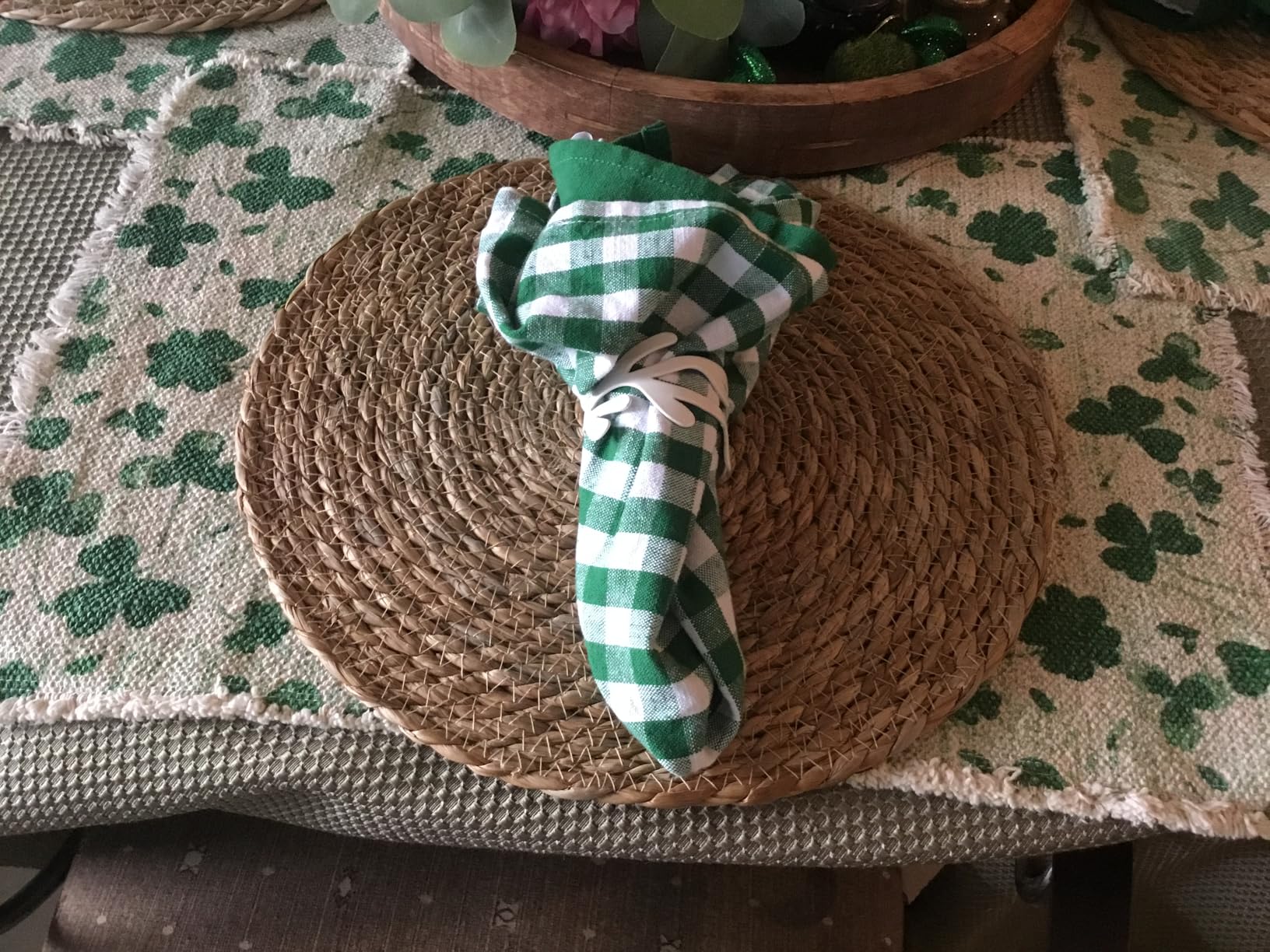 13 in Round Woven Placemats Plate Chargers Set of 10, Boho Farmhouse Rustic Woven Place Mats for Dining Table Decor, Rattan Wicker Table Mats Jute Braided Chargers for Dinner Plates customer photo 2