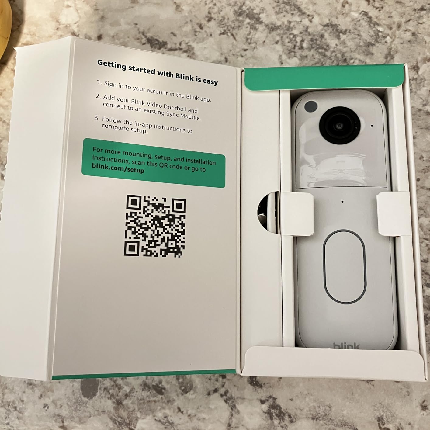 Blink Video Doorbell (newest model) - Head-to-toe HD view, two-year battery life, and simple setup. Sync Module Core included - System (Black) customer photo 2