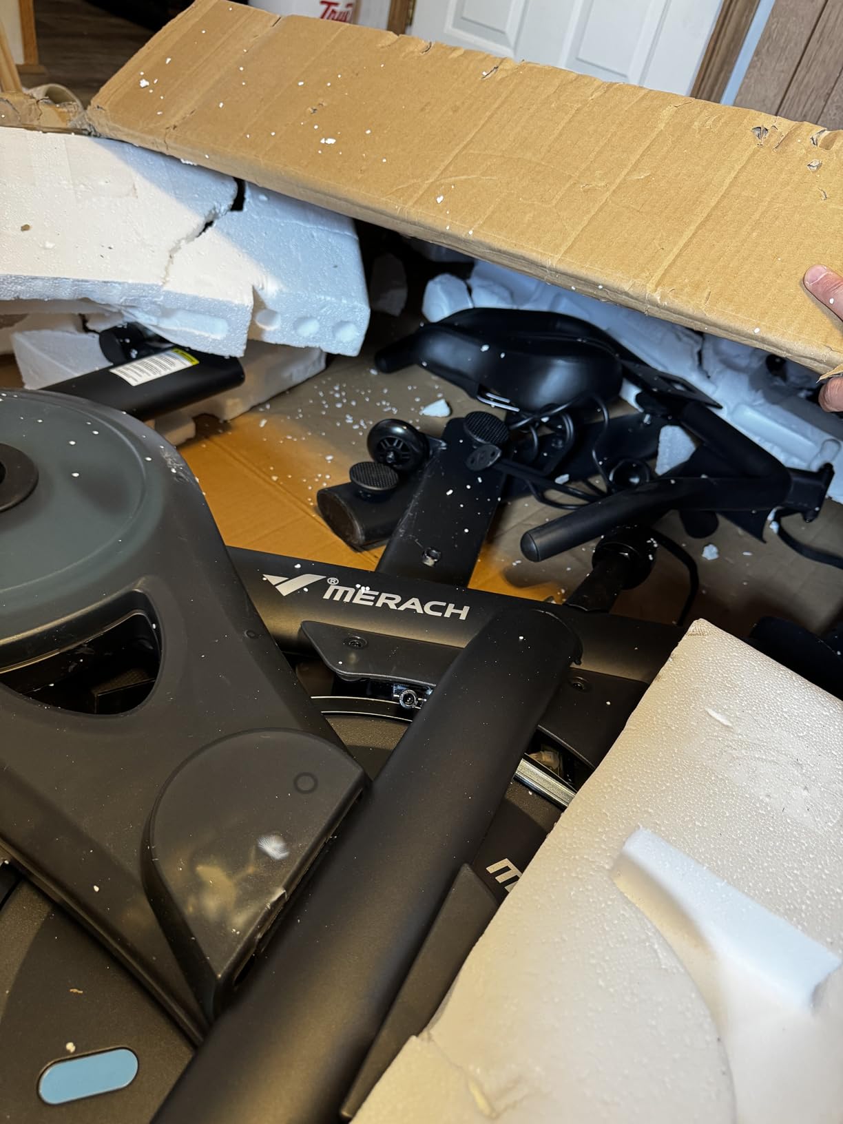 MERACH Exercise Bike, Brake Pad Stationary Bike with Exclusive App customer photo 2