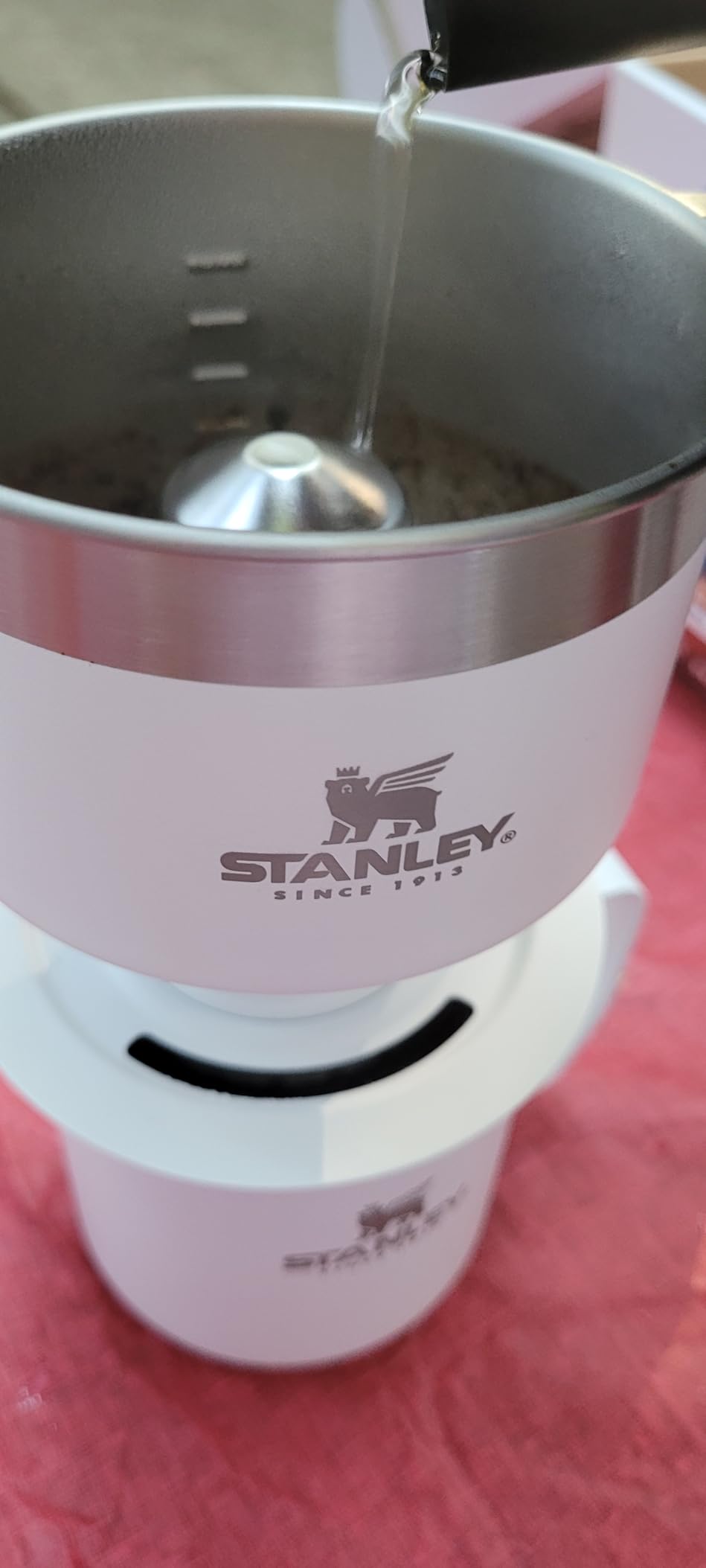 STANLEY Perfect Brew Pour Over Set | 12 oz Camp Mug with Lid Included | Drip Coffee Maker with Reusable Filter | Insulated Stainless Steel | BPA-Free | Black 2.0 customer photo 2