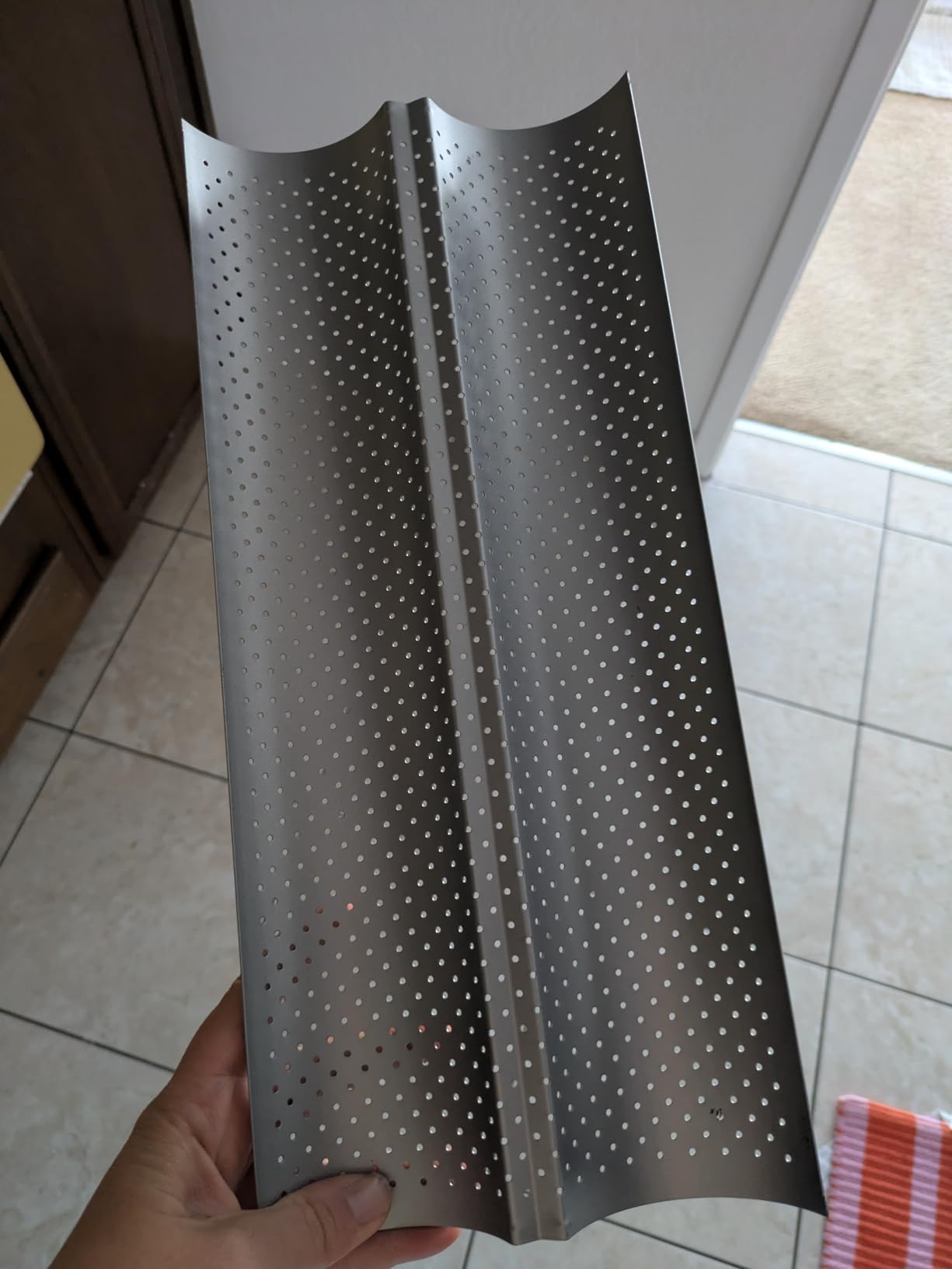 Baguette Bread Pan, Premium Nonstick Perforated French Bread Baking Pan, 2 Loaves Baguette Tray for Sourdough, Italian Bread Baking, Perfect for Creating Crisp Golden-Brown Crust customer photo 1