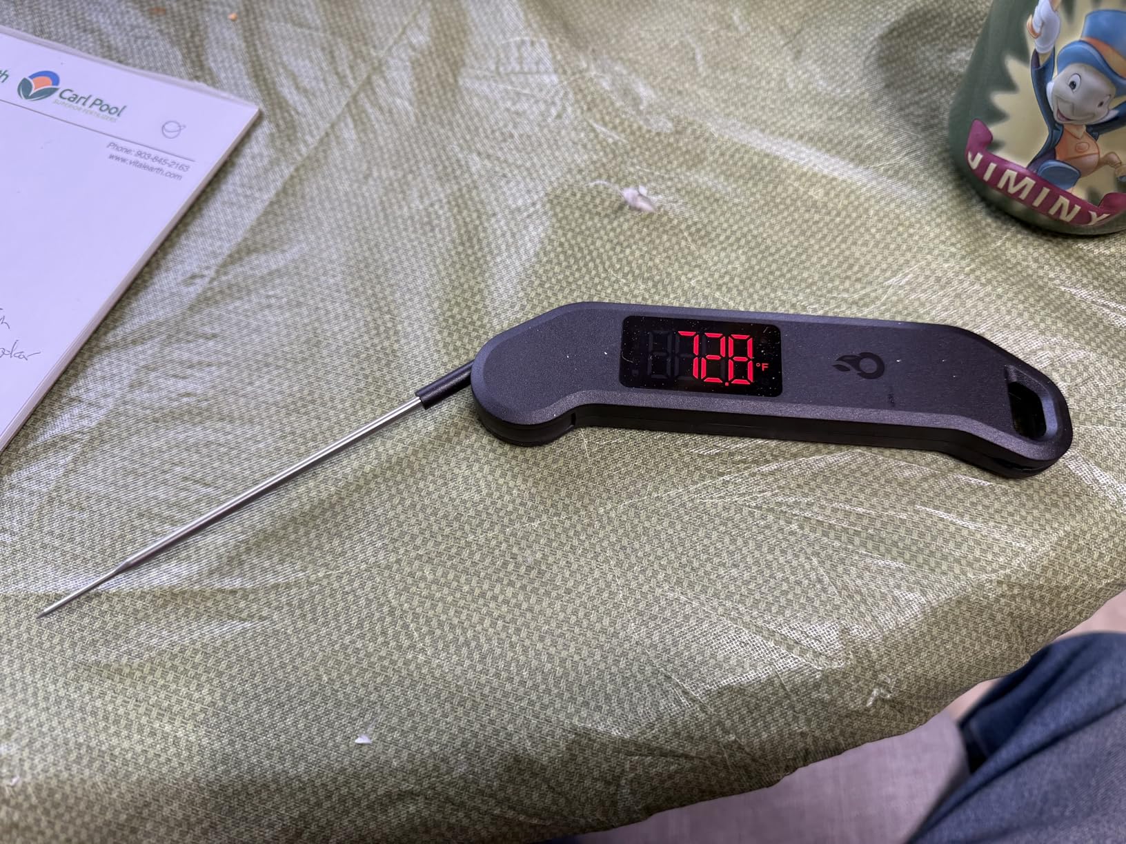 Professional Digital Meat Thermometer, 1 Sec Instant Read, ±0.5℉ Accuracy NIST&NSF Certified Food Thermometer, Auto-Rotate Bright LED Screen, Highly Waterproof Cooking Thermometer for Grill BBQ, Black customer photo 2