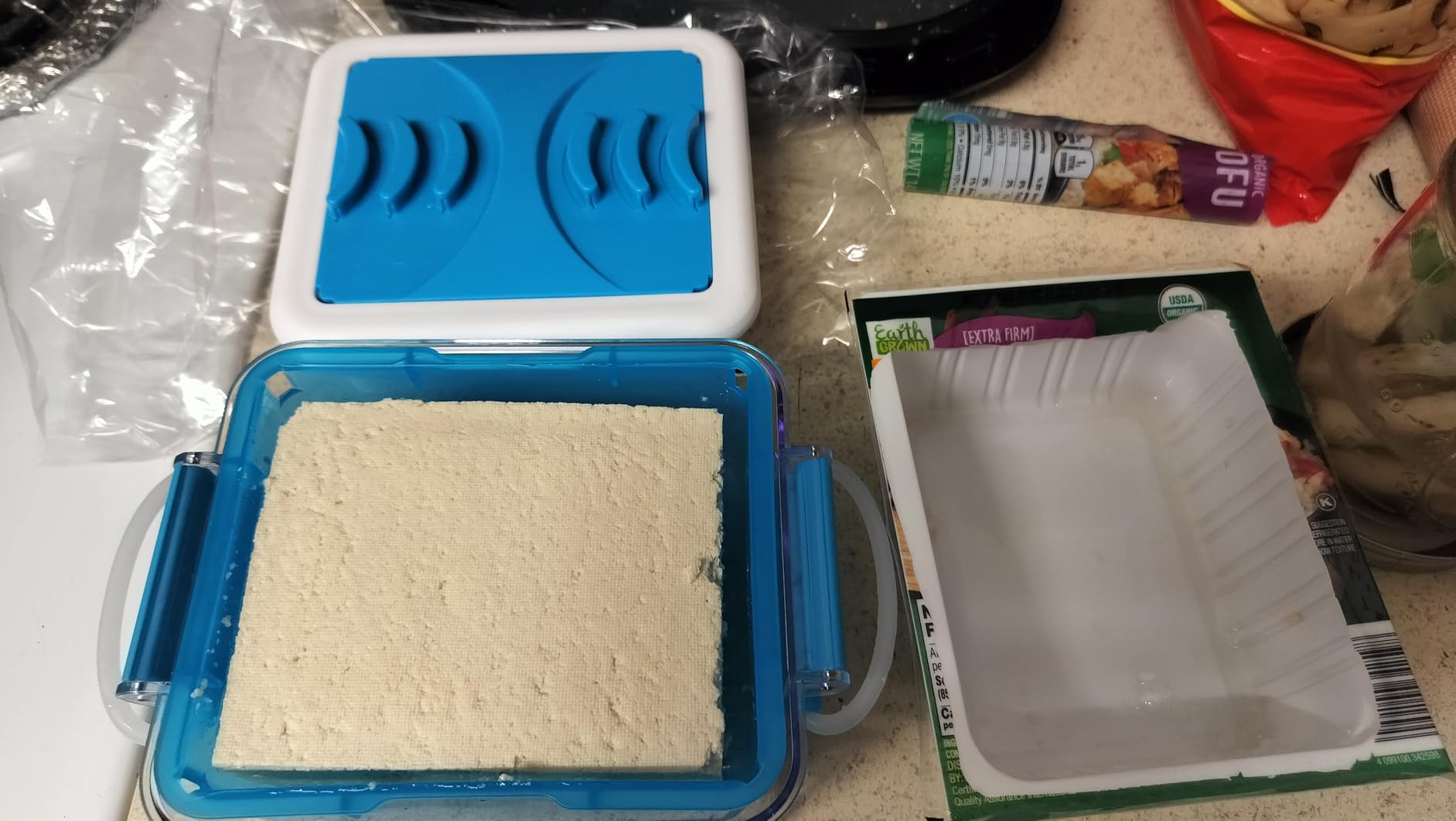 Tofu Press - Tofu Press Dishwasher Safe for Quickly Exacting Water from Organic Silken, Extra Firm Tofu customer photo 1