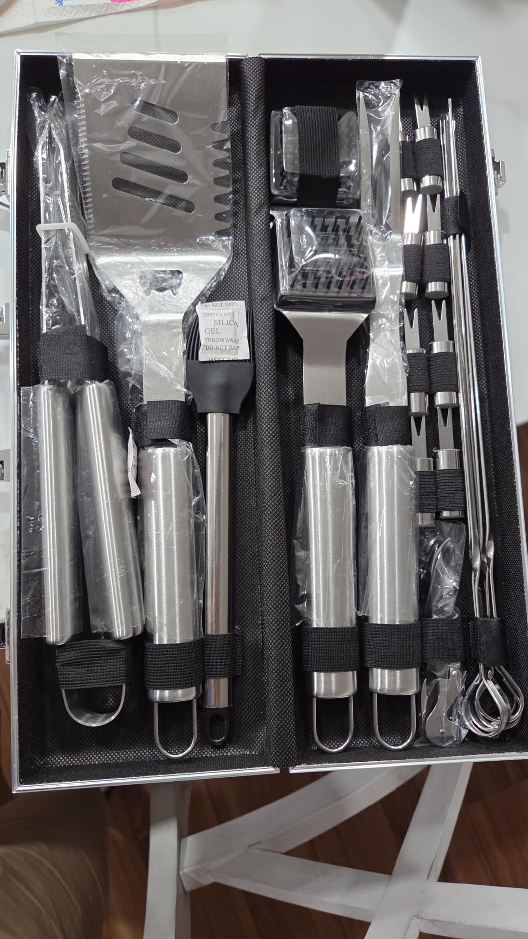 Grilljoy BBQ Accessories Grill Tools Set - 22PCS Stainless Steel Barbecue Grill Accessories for Outdoor Grill with Black Aluminum Case - Christmas Grilling Gifts for Men & Dad -Grill Tools Kit customer photo 2