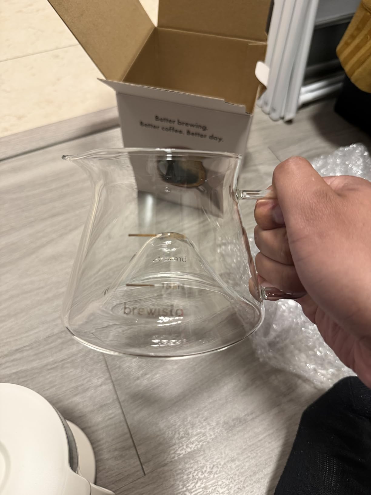 Brewista 300ml/10.1oz X Series M Glass Coffee Carafe, Small Pour Over Glass Pot Server, Inner Cone Shape Design for Improved Flavor, Heat Resistant Odorless Glass Pitcher customer photo 2