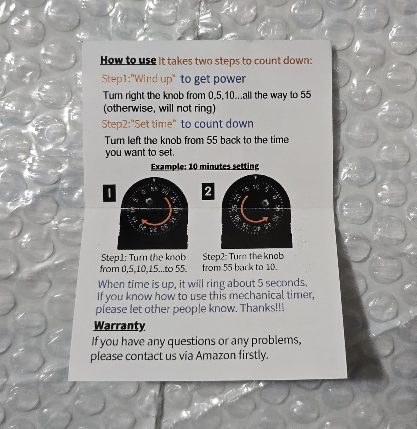 60 Minute Wind Up Timer, Visual Mechanical Timer with Loud Alarm, Manual Countdown Timers for Classroom, Home, Study and Cooking (White) customer photo 1