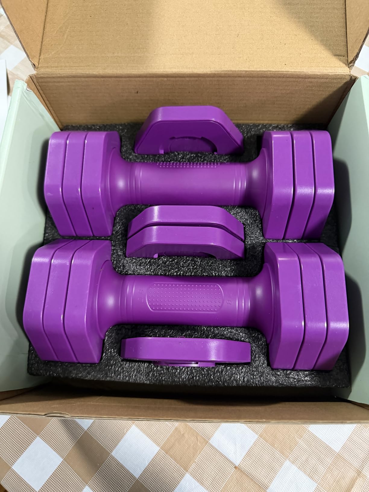 Adjustable Dumbbell Set, 4 in 1 Free Weights Dumbbells Set for Women, Weights for Women at Home, 2lb 3lb 4lb 5lb with TPU Soft Rubber Handle for Home Gym Exercise Training customer photo 1