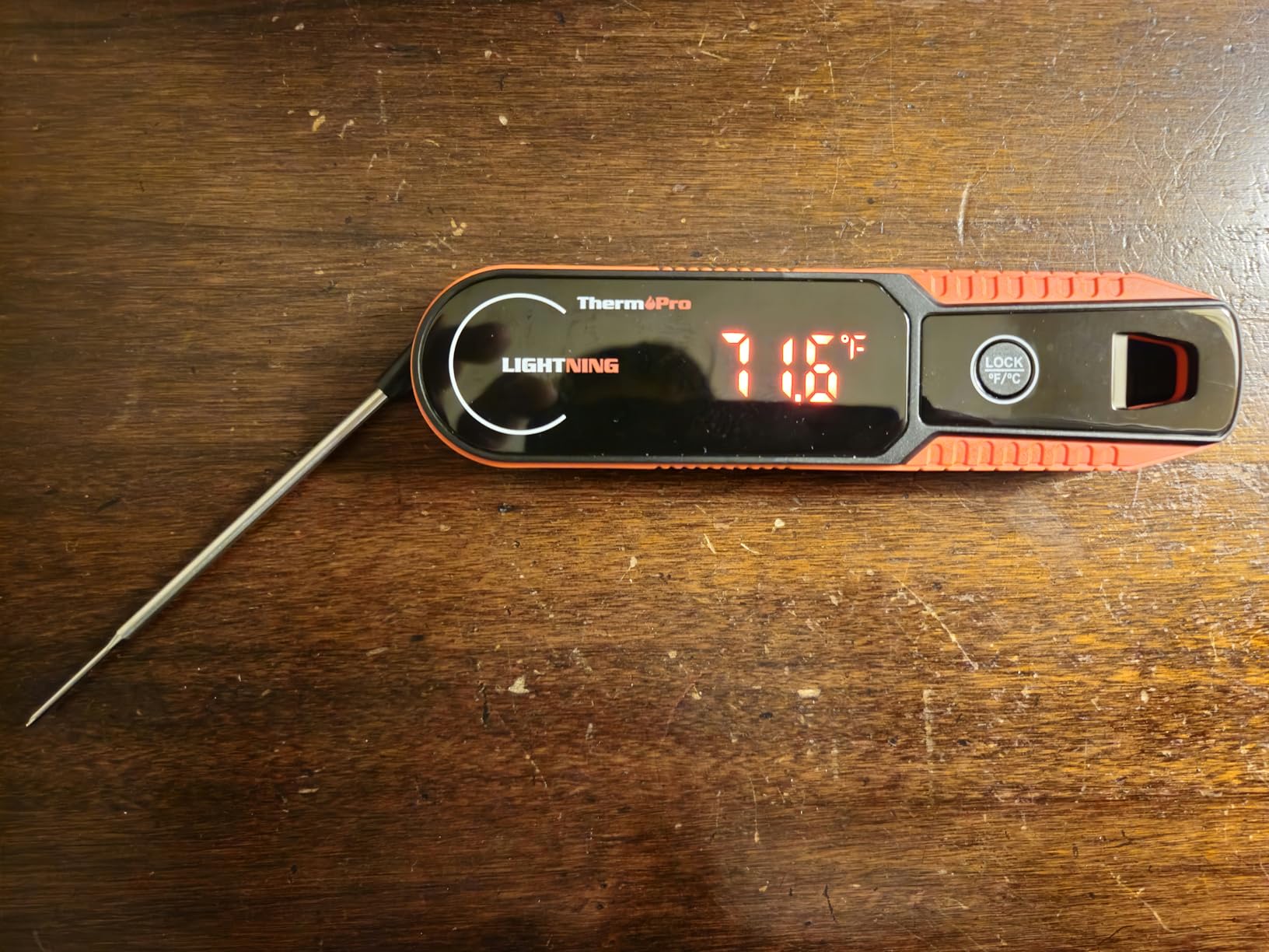 ThermoPro Lightning 0.5-Second Instant Read Meat Thermometer, Kitchen Food Thermometer with Auto Wake/Sleep/180° Rotating Display, Waterproof Cooking Thermometer for Oil Deep Fry Smoker BBQ Grill customer photo 2