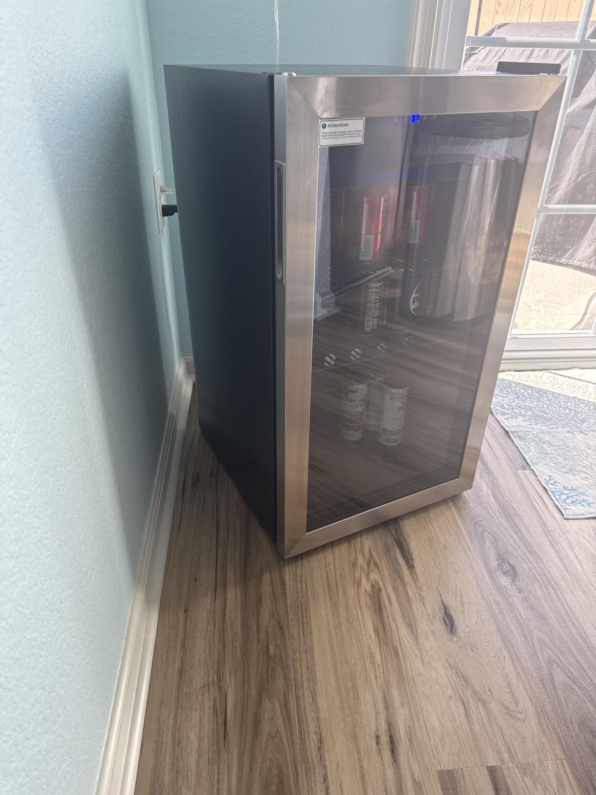 4.5 Cu.Ft Beverage Refrigerator Cooler - 145 Can Mini Fridge Glass Door for Soda Beer Wine, Small Refrigerator for Bedroom Office Home Bar, 4 Adjustable Shelves, Silver customer photo 2