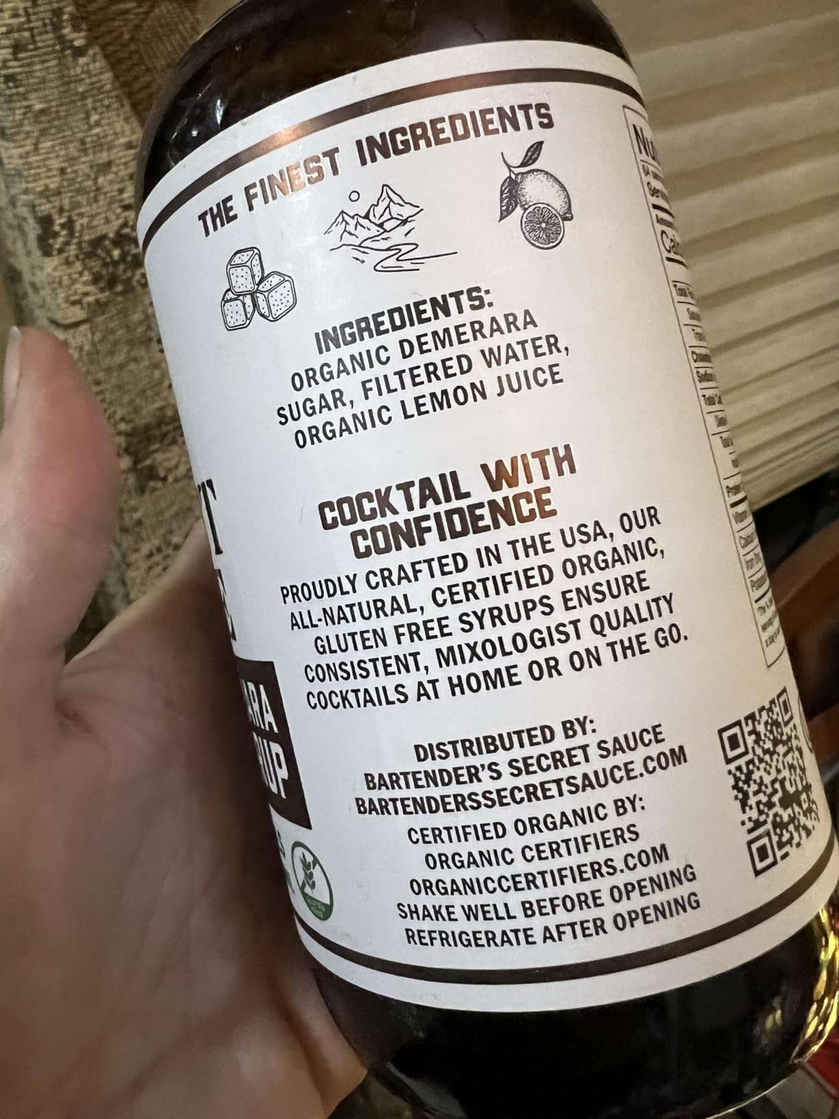 Bartender's Secret Sauce USDA Organic Demerara Cocktail Syrup - Handcrafted with Rich Organic Demerara Sugar - Gluten-Free - Makes 64 Cocktails (16oz Bottle) - Great for Old Fashioneds, Tiki & Coffee Drinks - Just Add Bourbon or Rum customer photo 2