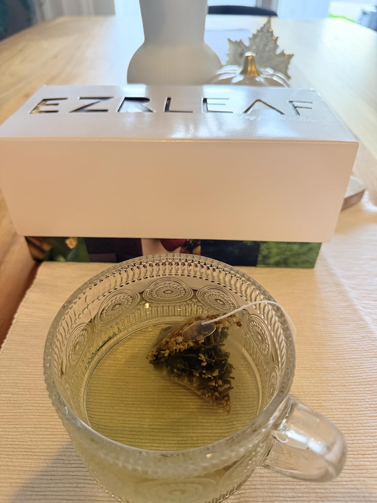 Decaf Herbal Tea Sampler - EZR Leaf 22ct Caffeine-Free Pyramid Bags, Assorted Fruit & Floral Blends with Lemon Verbena, Chamomile Mint, Dreamland, Roselle customer photo 1