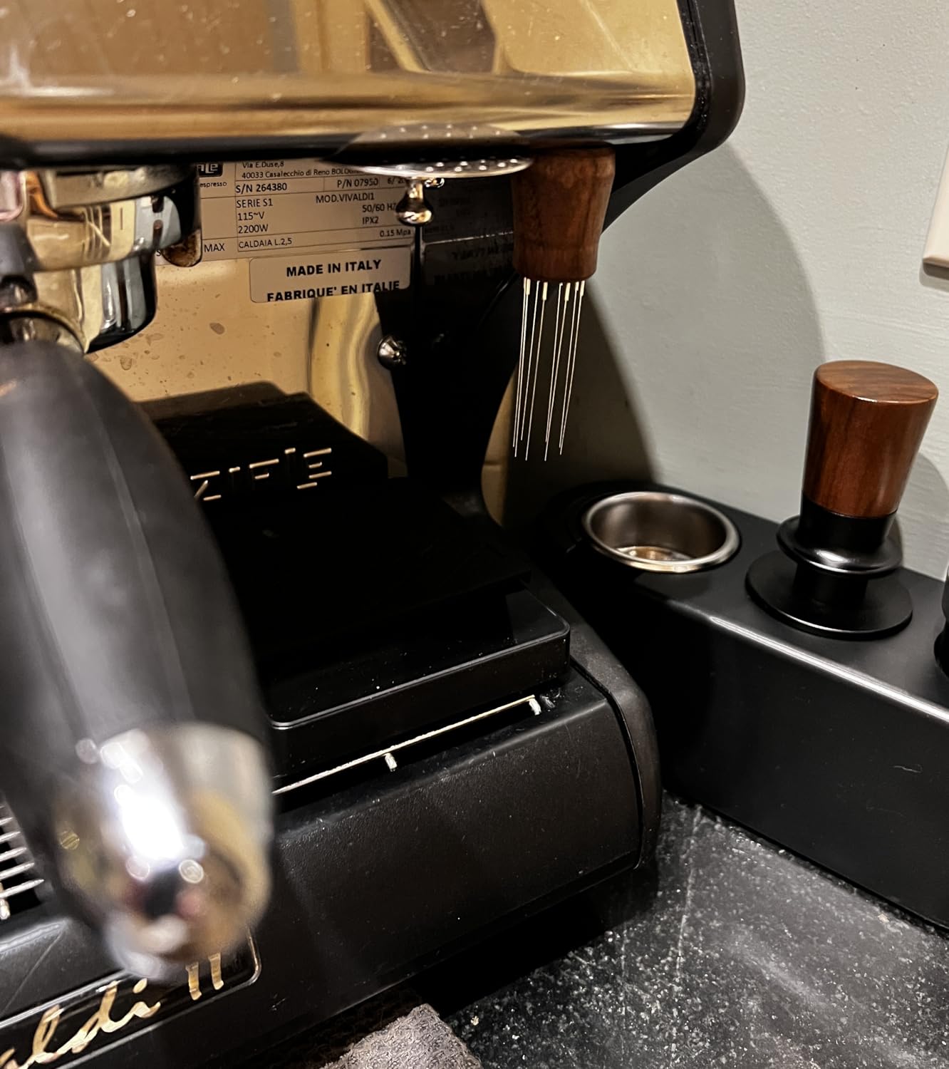 Handmade Walnut WDT Tool Espresso Distribution Tool with Magnetic Stand for Barista, 304 Stainless Steel 8 Needles 0.35mm customer photo 1