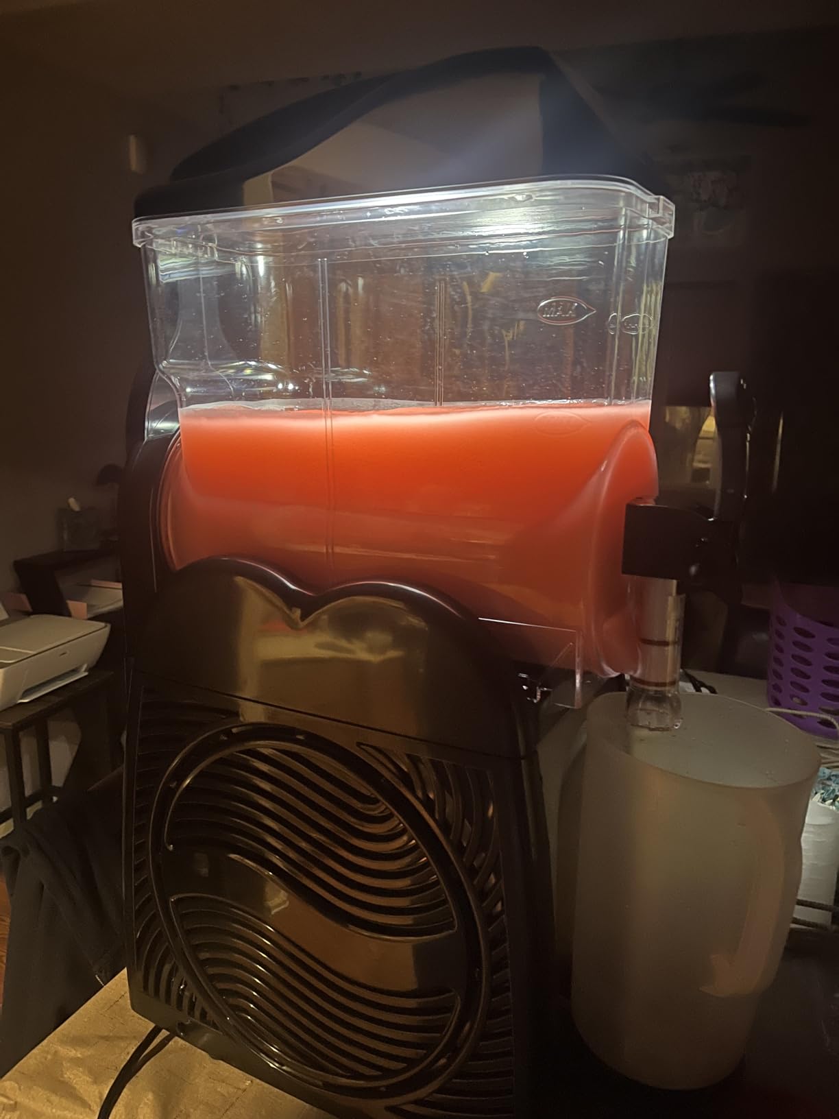Commercial Slushy Machine 12 Gallons Frozen Margarita Machine for Margaritas frozen Mockaritas Daiquiris, 110V/60Hz Slushie Machine with 3 Tanks for Restaurants Bars Beer Barn Home Party customer photo 2