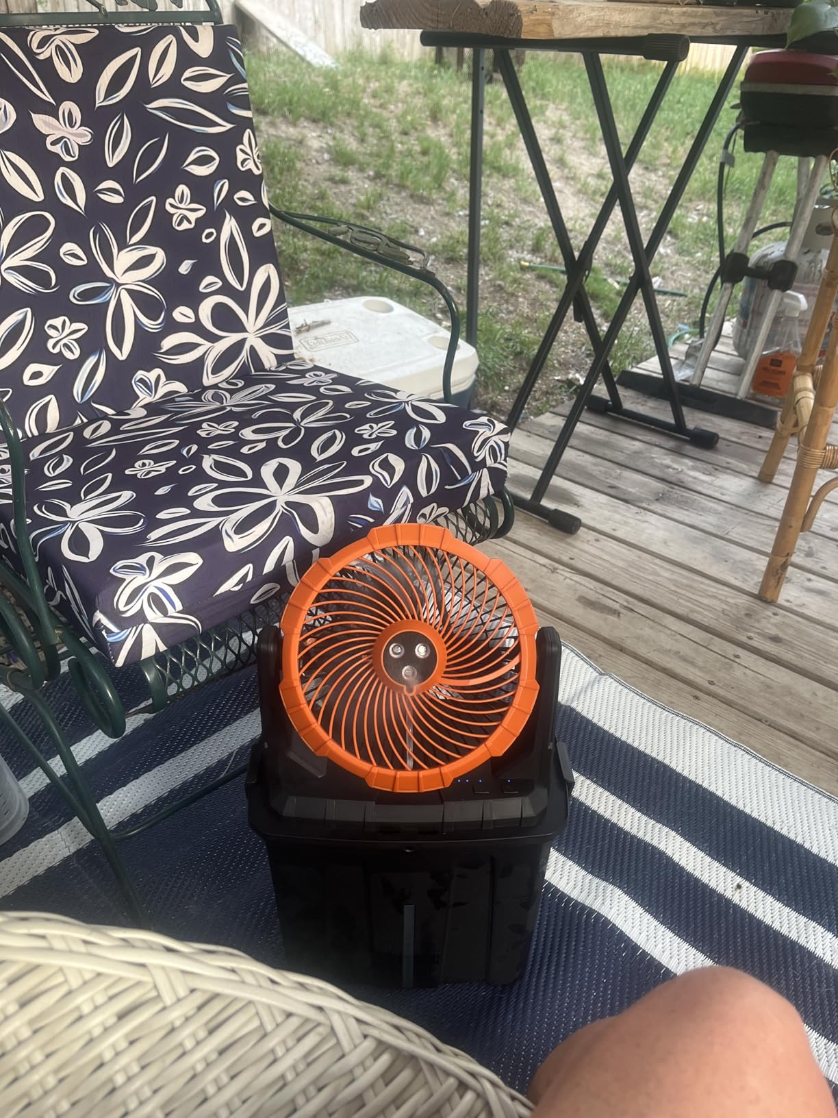Ausic 9L 10IN Bucket Portable Misting Fan for Outdoors Patios, 20000mAh Rechargeable Battery Operated Camping Fan, 3 Strong Winds, 3 Large Spray Outlets, for Fishing/Travel/Garden/Golf/Tent/Office customer photo 2