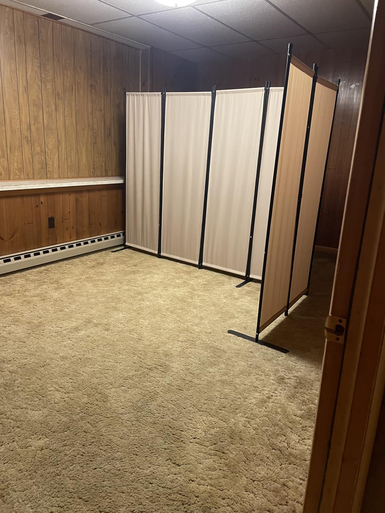VEVOR Room Divider, 4 Panel Room Divider, Folding Privacy Screen and Portable Partition Divider for Room Separation, Freestanding Room Partitions for Office, Bedroom, Study, Grey customer photo 2