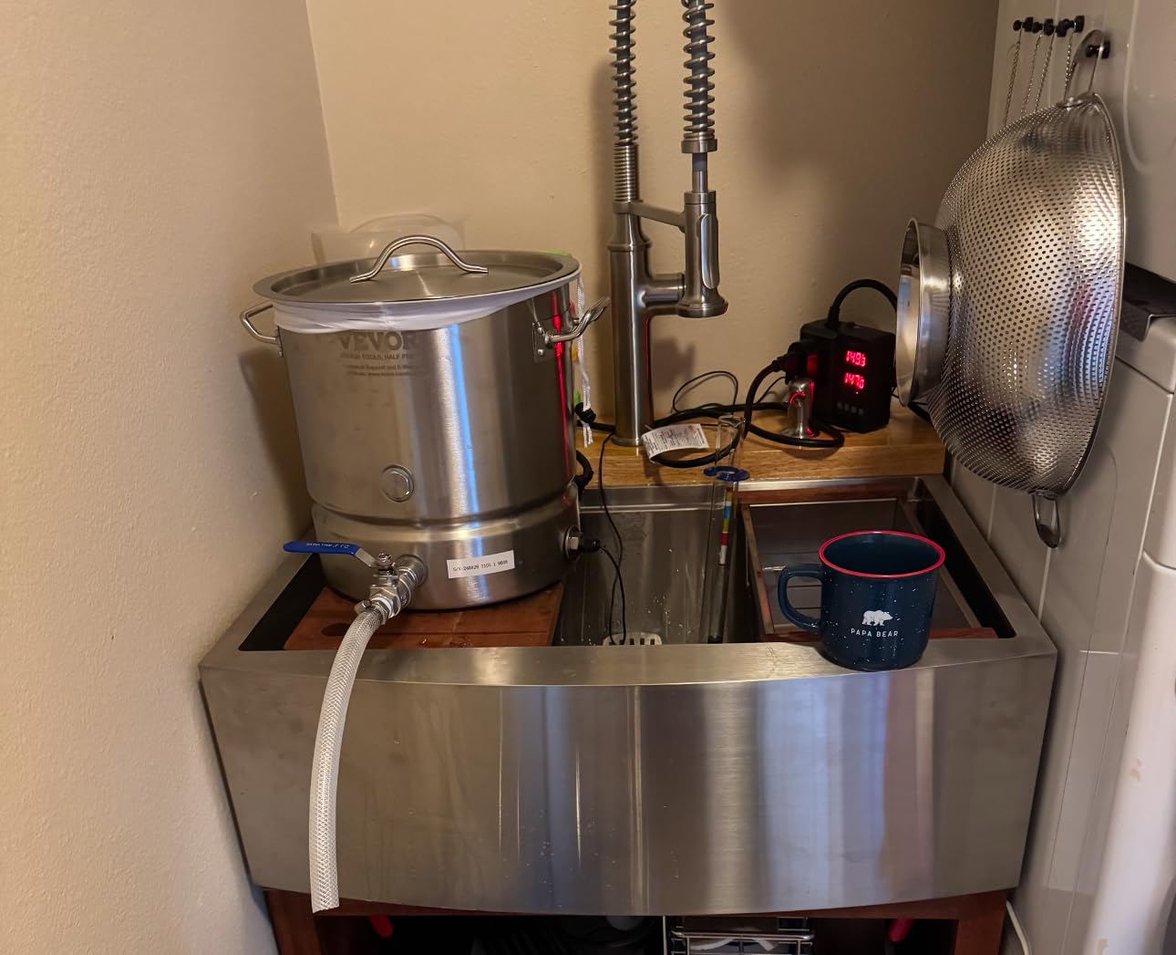 VEVOR Brew Kettle 5 Gal, Brewing Pot Stainless Steel, Brew Kettle Pot for Beer Brewing with Filter & Filter Tray, Tri Ply Bottom customer photo 1