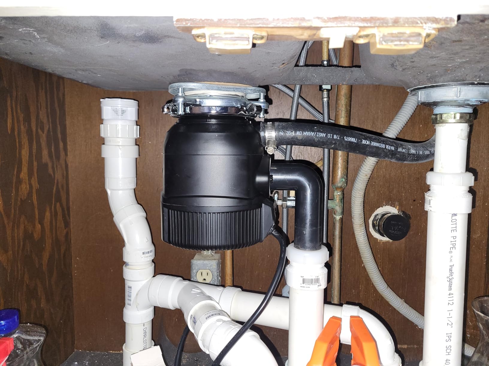 Garbage Disposal 1/2 HP for Kitchen sink Quiet with Power Cord, Easy install, Food Waste Disposer Stainless Steel Grind 0.5 Horsepower (A400) customer photo 1