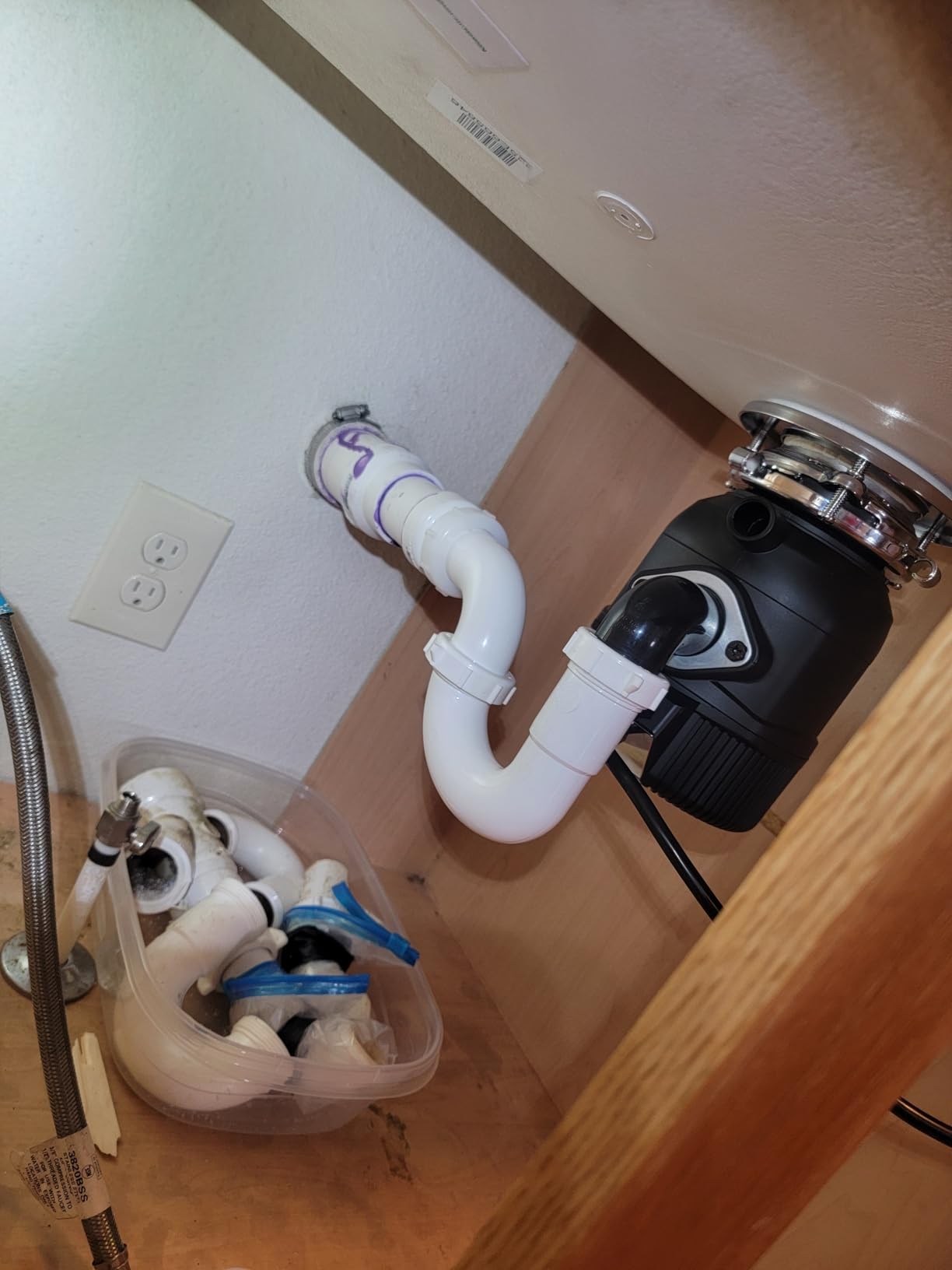 Garbage Disposal 1/2 HP for Kitchen sink Quiet with Power Cord, Easy install, Food Waste Disposer Stainless Steel Grind 0.5 Horsepower (A400) customer photo 2
