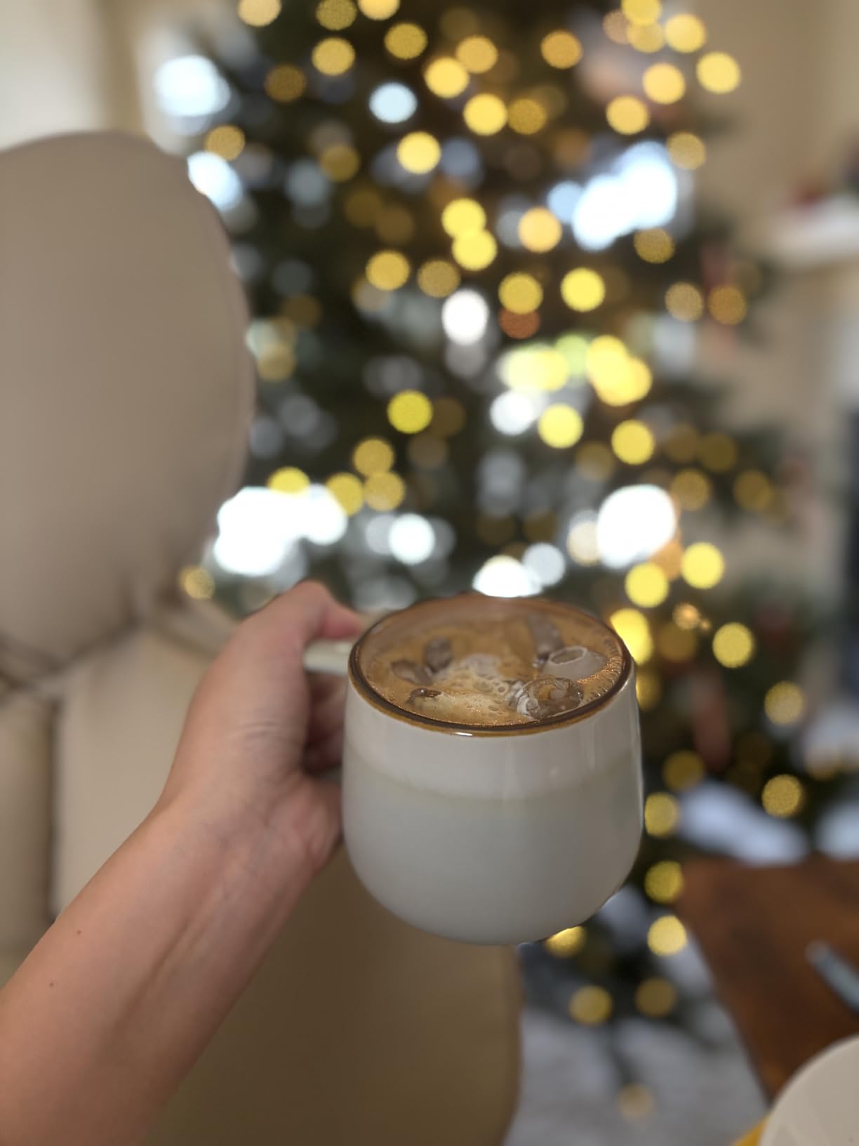 Ceramic Coffee Mugs Set of 4 | 12 oz Stoneware Coffee Cups | Lead-Free, Non-Toxic | Microwave and Dishwasher Safe | Comfortable Handle | Aesthetic Nordic Design for Tea and Latte | Sage Ash customer photo 1