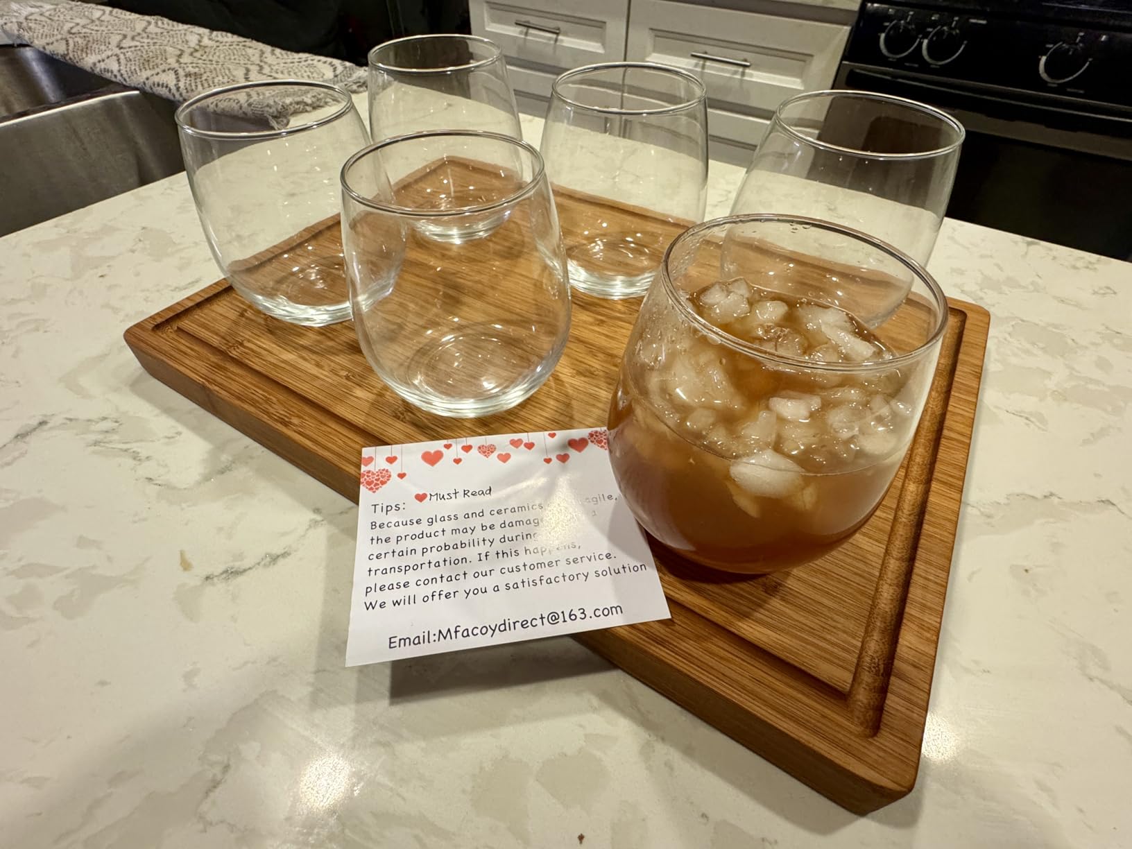 Large Stemless Wine Glasses Set of 6, 17 Ounces Red & White Wine Glasses Tumbler for Party, Clear Drink Glasses, Ideal Wine Accessories Gift, Lead-free, Dishwasher Safe customer photo 2