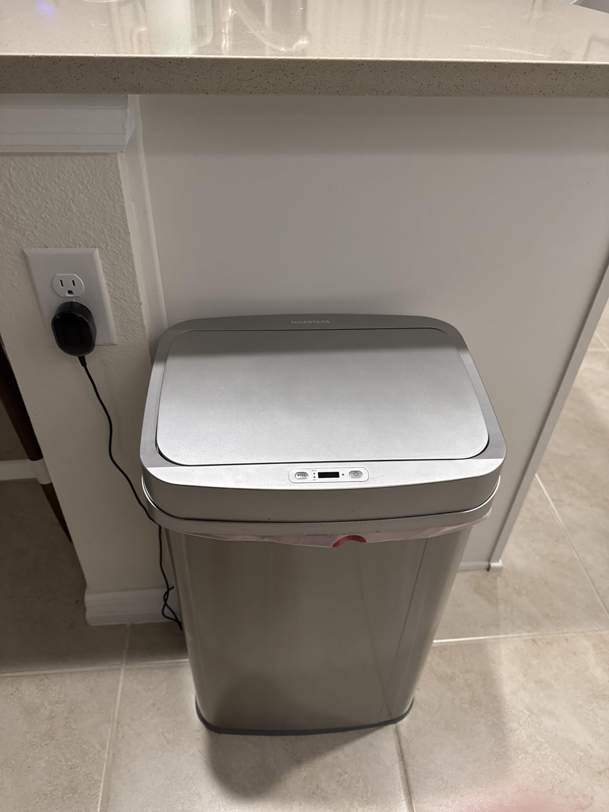 Ninestars 13 Gallon Odor Neutralizing Smart Trash Can UV + Ozone Dual Purification Odor Control Motion Sensor Garbage Bin Nova Series customer photo 1