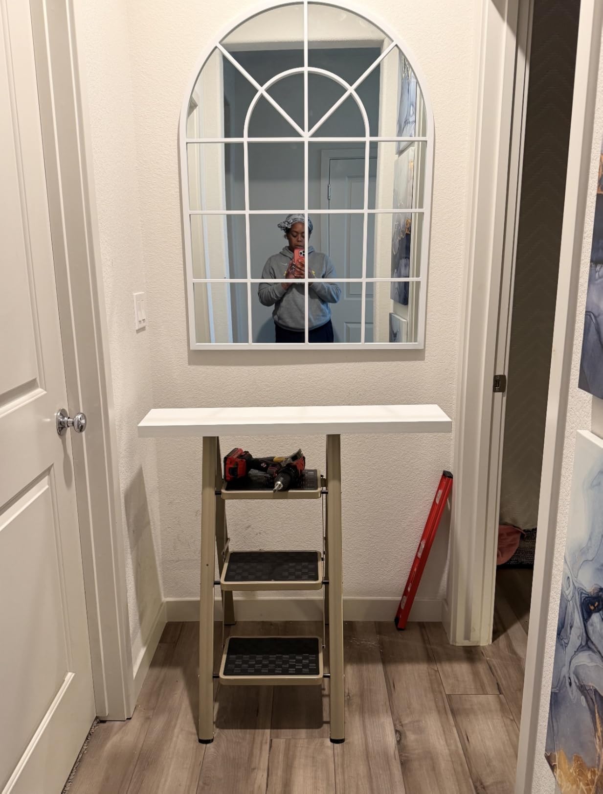 Antique Arched Wall Mirror, 22