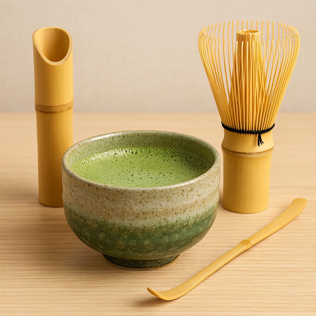Matcha Whisk Set with Matcha Bowl, Matcha Whisk Holder Matcha Bamboo Whisks, Scoop, Sifter, Funny Gifts for Women Mom Her Girl Friend Home Kitchen Decor Gifts for Tea Enthusiasts Christmas customer photo 1