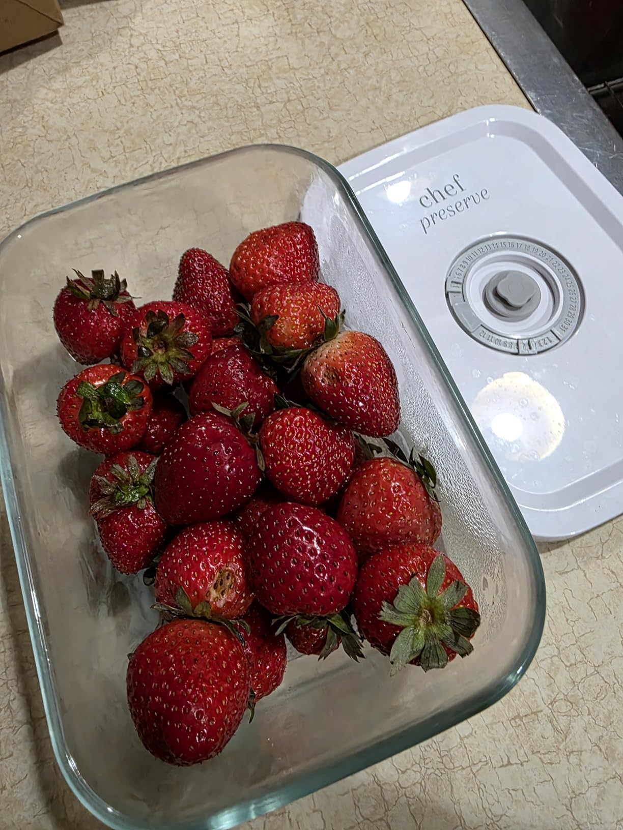 Chef Preserve Glass Vacuum Seal Containers for Food Storage, 3pcs set [1x Small, 1x Medium, 1x Large] customer photo 2