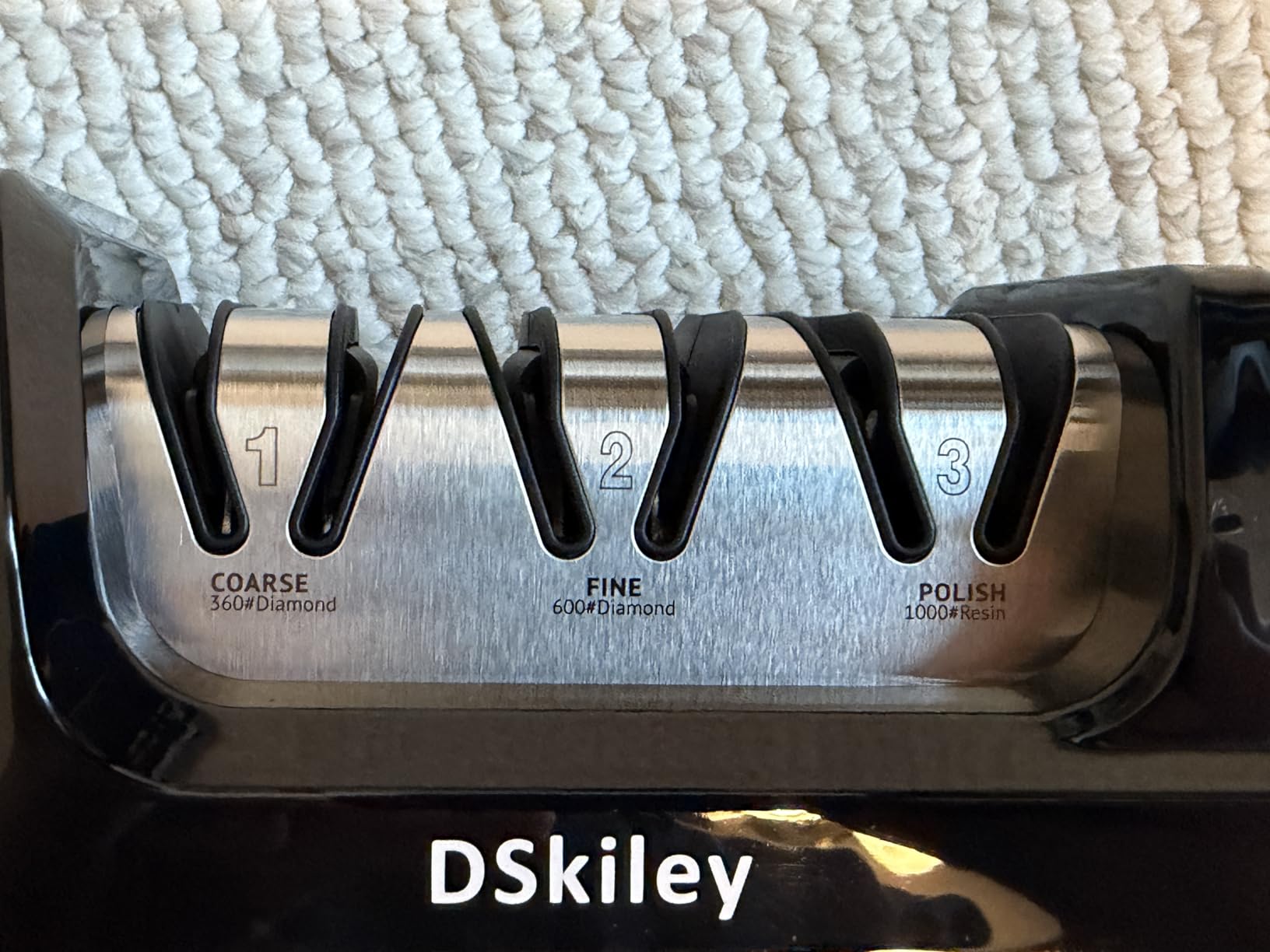 Electric Knife Sharpener for Kitchen - Professional 3-Stage 100% Diamond System with 20° Precision Angle, Fast Sharpening to Restore & Polish Chef Knives(Black) customer photo 2