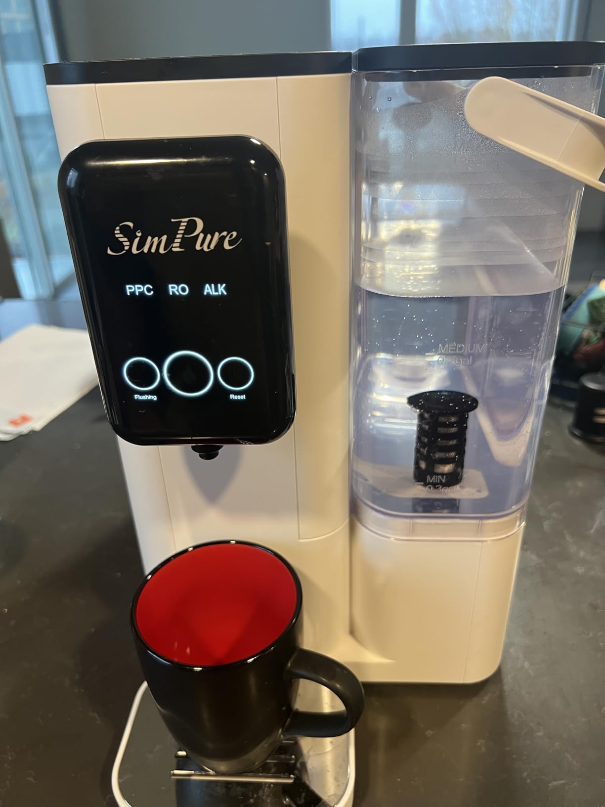 SimPure Y9A UV Countertop Reverse Osmosis Water Filter, Alkaline Remineralization 300 GPD 6 Stage Purification, RO Water Filtration System, Super Fast Filtering Portable Water Purifier customer photo 1