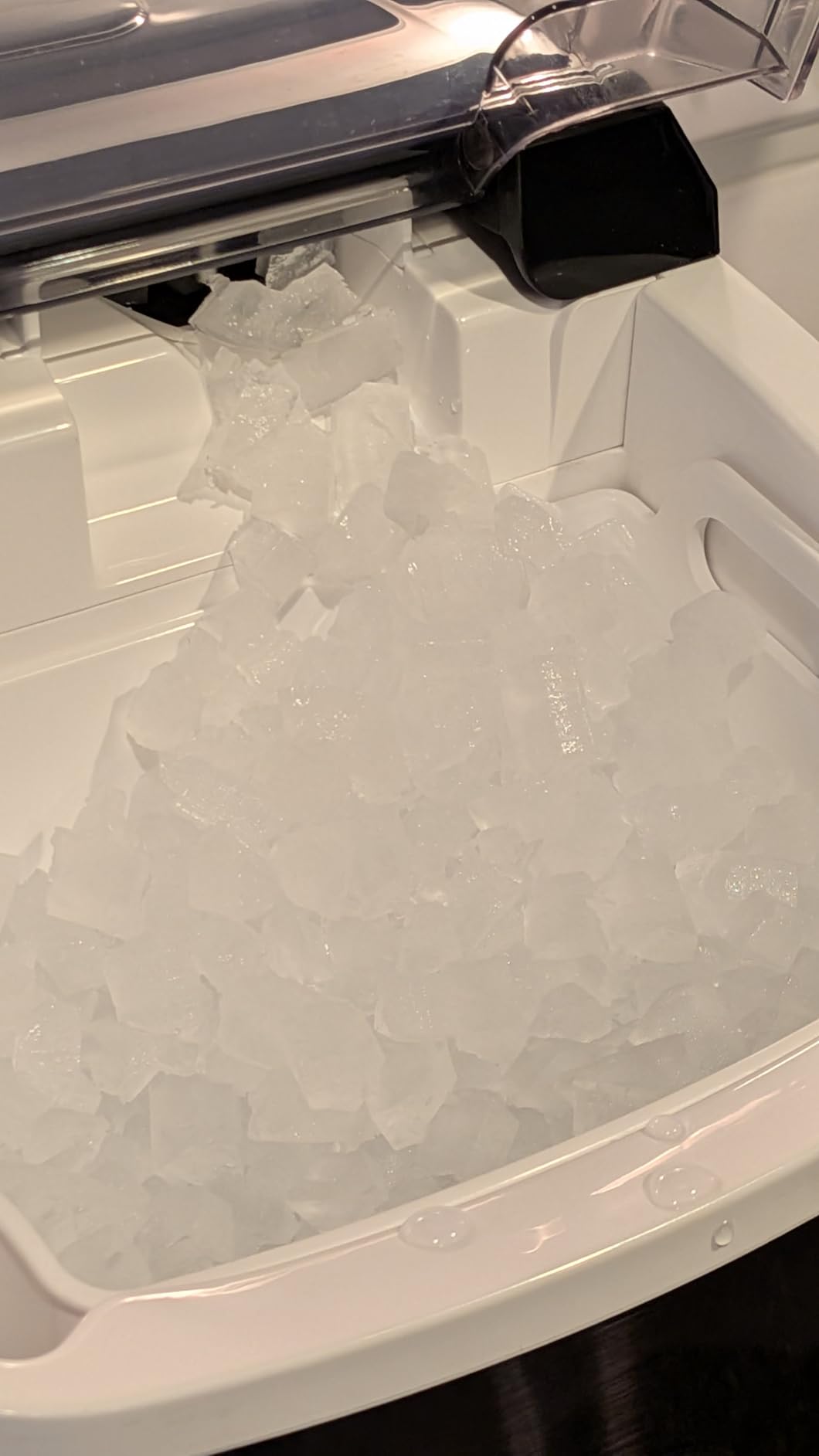 Antarctic Star Nugget Ice Maker Countertop with Soft Chewable Ice, Portable Sonic Ice Maker with Basket and Scoop, Removable Top Cover, Auto-Cleaning for Home/Party/RV/Camping (Stainless Steel Silver) customer photo 1
