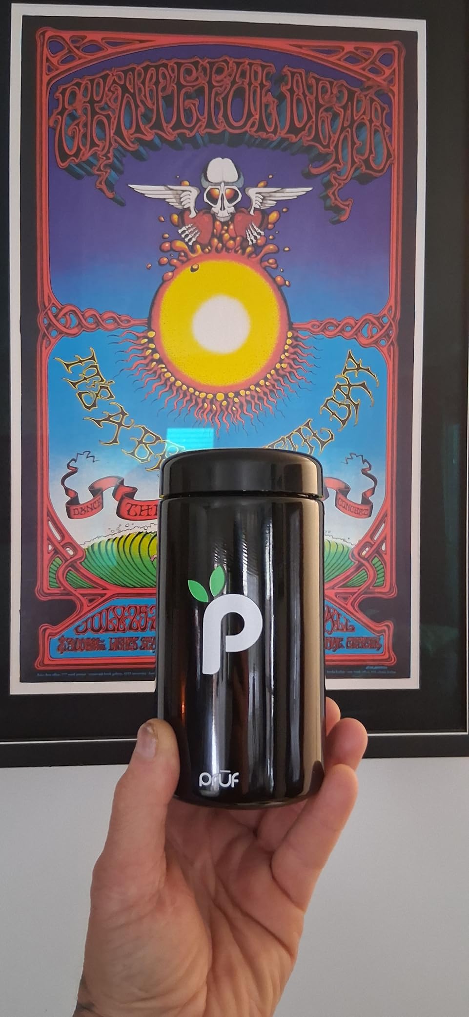 Prūf Controlled Environment Airtight Storage Jar with Hygrometer - UV-Protected Glass Container for Coffee Beans, Tea, Spices & Aromatic Goods - Locks in Freshness - Includes Humidity Packs - 500ml customer photo 1