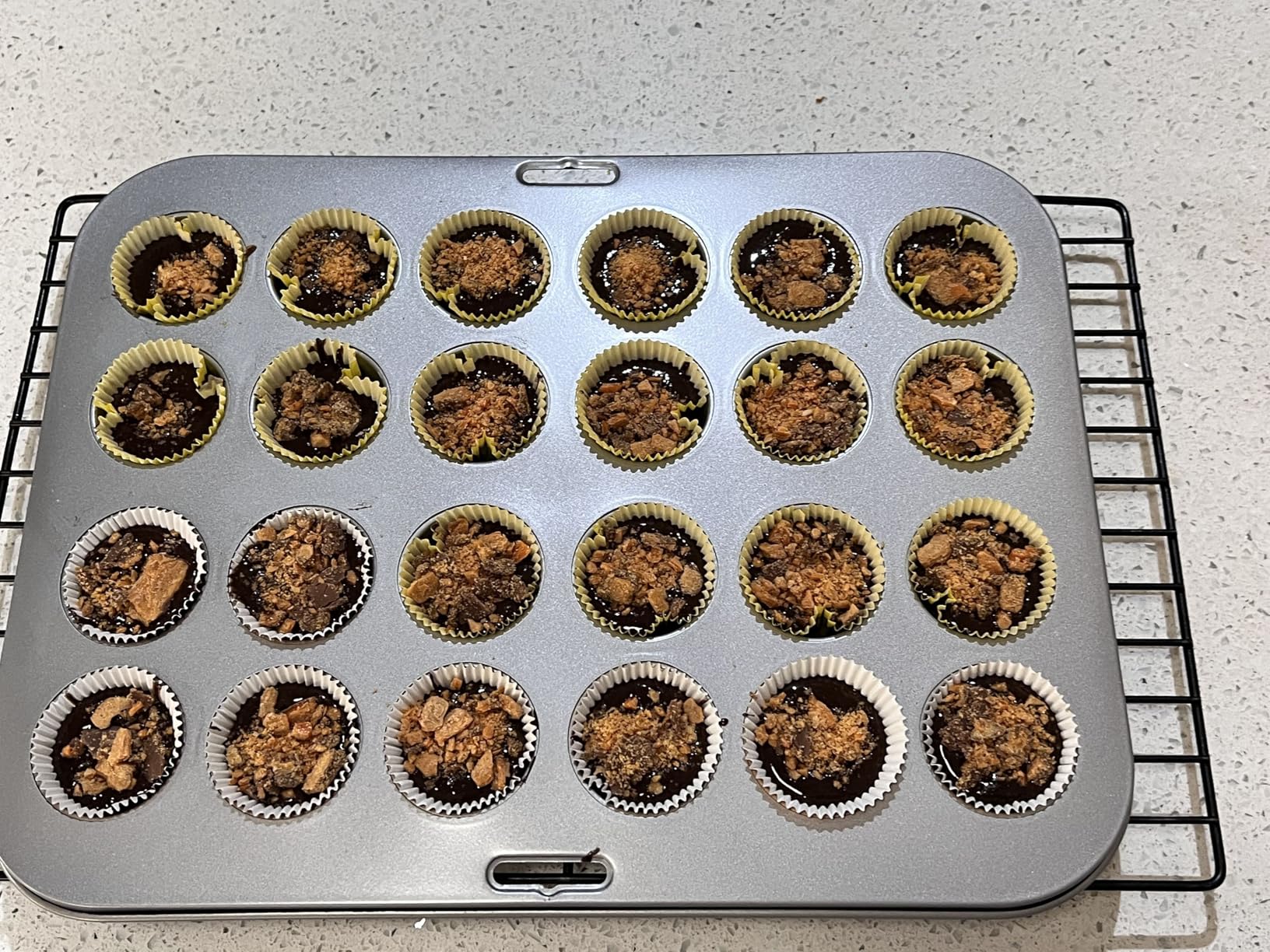 Wrenbury 24-Cup Mini Muffin Pan - PFOA-Free Non-Stick, Premium Carbon Steel, 1.8